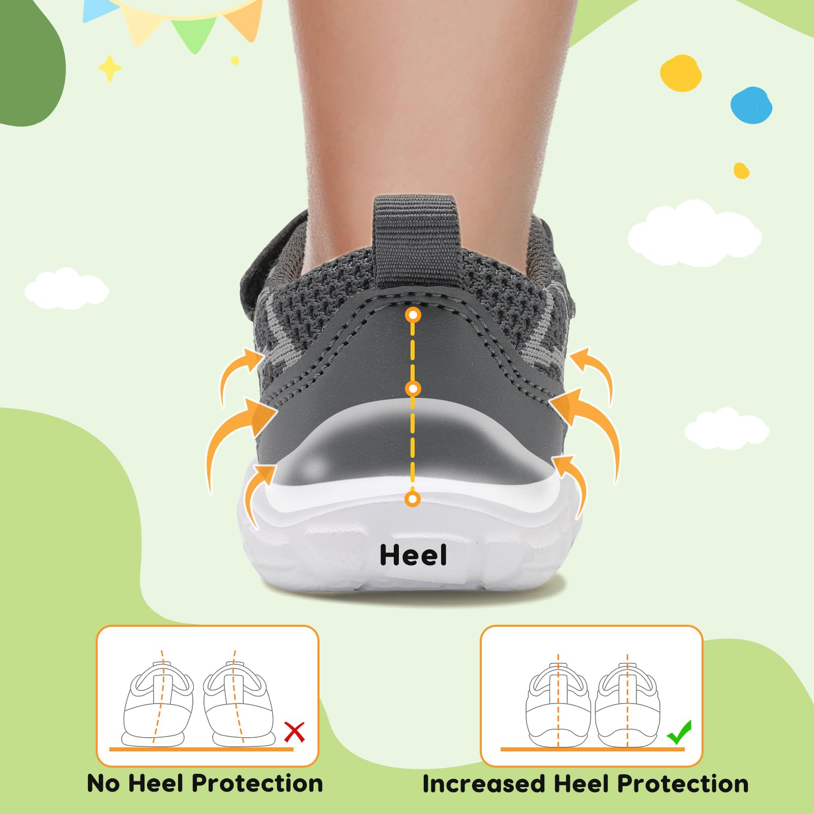 BARERUN Toddler Shoes for Boys & Girls - Barefoot Kids Sneakers, Breathable Slip-On Running Shoes for School, Tennis & Walking - Perfect for Playtime, Outdoor Activities & Daily Wear