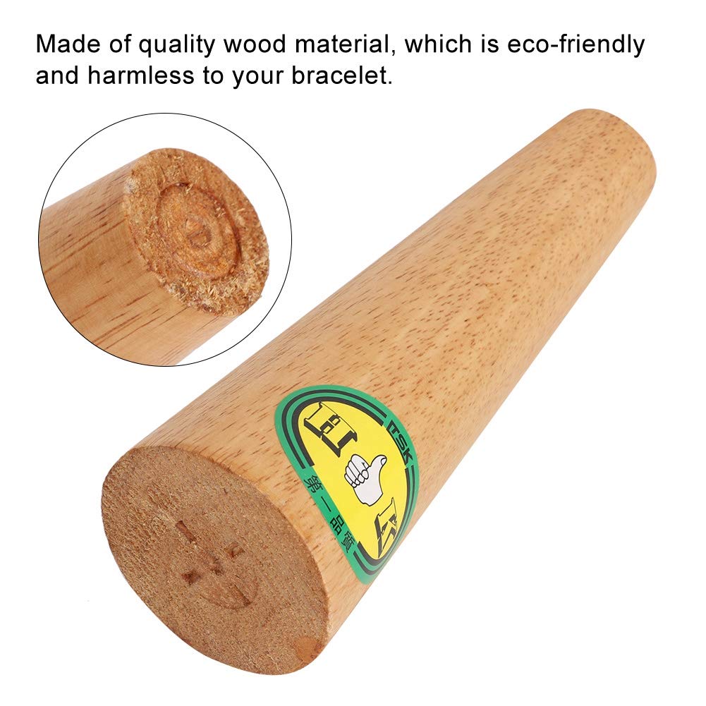 Wooden Bracelet Mandrel - Jewelry Repair Tool for Bangle Adjustment & Deformation Fixing - Round Shape Bracelet Adjuster for DIY Jewelry Making & Professional Use