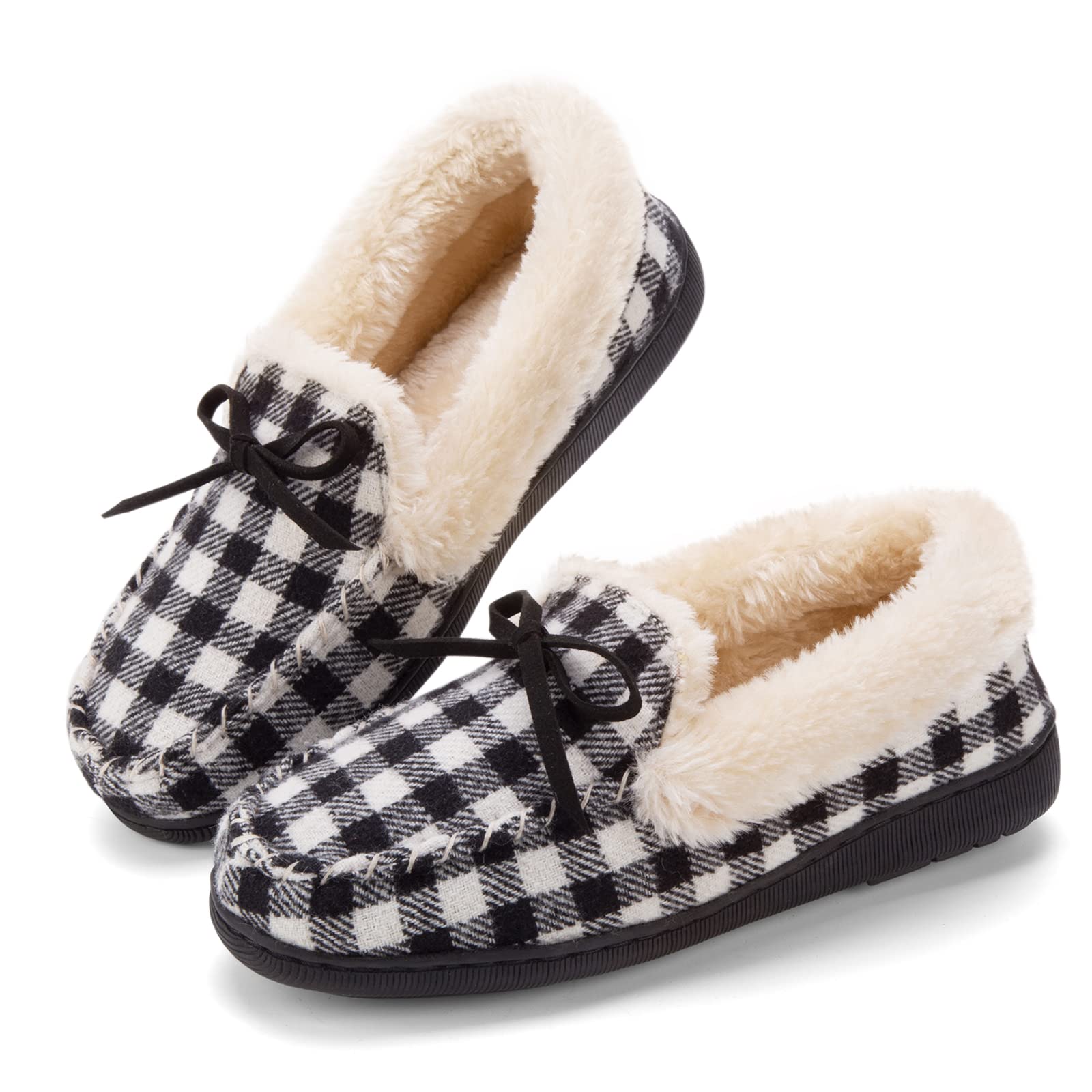 MaxMuxun Women's Moccasin Slippers - Soft & Comfortable Indoor/Outdoor House Shoes for Women - Perfect for Home, Office, and Casual Wear