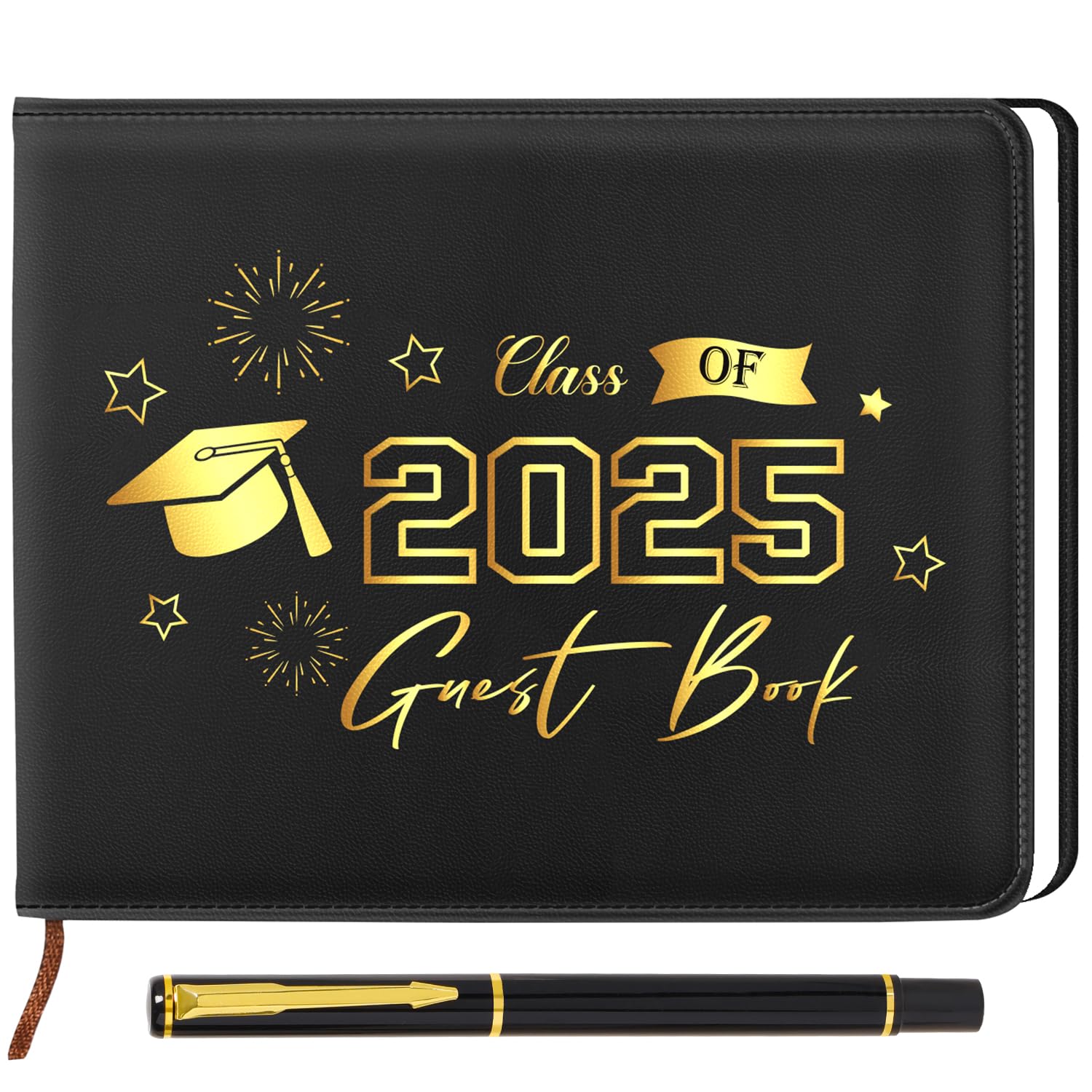 Class of 2025 Graduation Guest Book with Pen - Signature Memory Book for High School & College Graduation Parties - Perfect for Commencement Ceremonies & Graduation Celebrations
