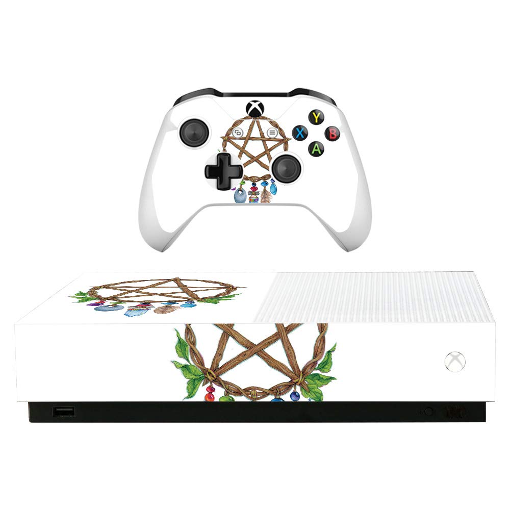 MightySkins Vinyl Skin Wrap for Microsoft Xbox One S All-Digital Edition - Pentacle Charm Design | Protective & Durable Decal Cover | Easy to Apply & Remove | Made in USA | Perfect for Gaming Setups & Personalized Console Customization