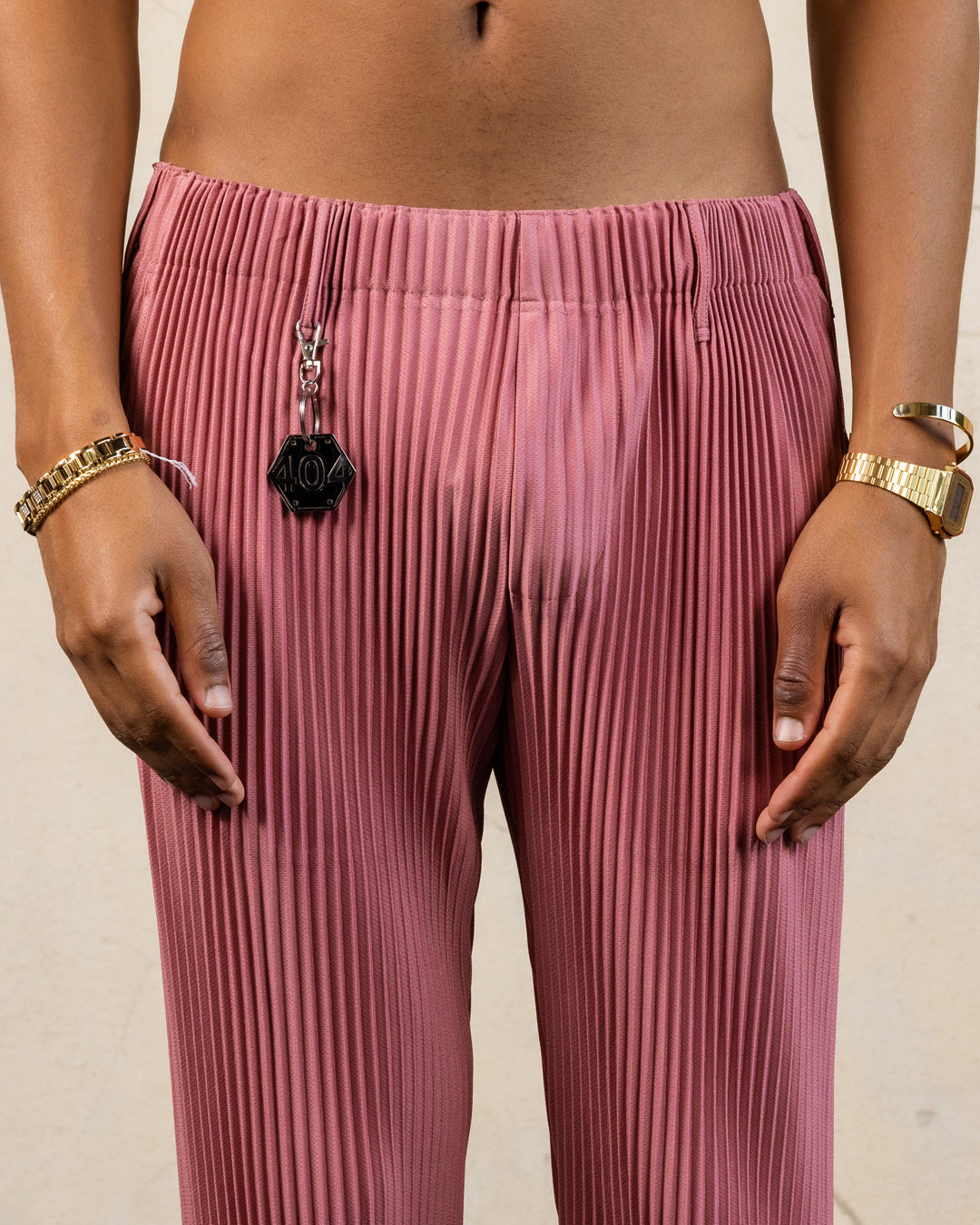 404 Harbour Plisse Pants for Women - Soft Pink High Waisted Wide Leg Palazzo Pants - Comfortable Stretchy Lounge Pants for Yoga, Travel and Casual Wear