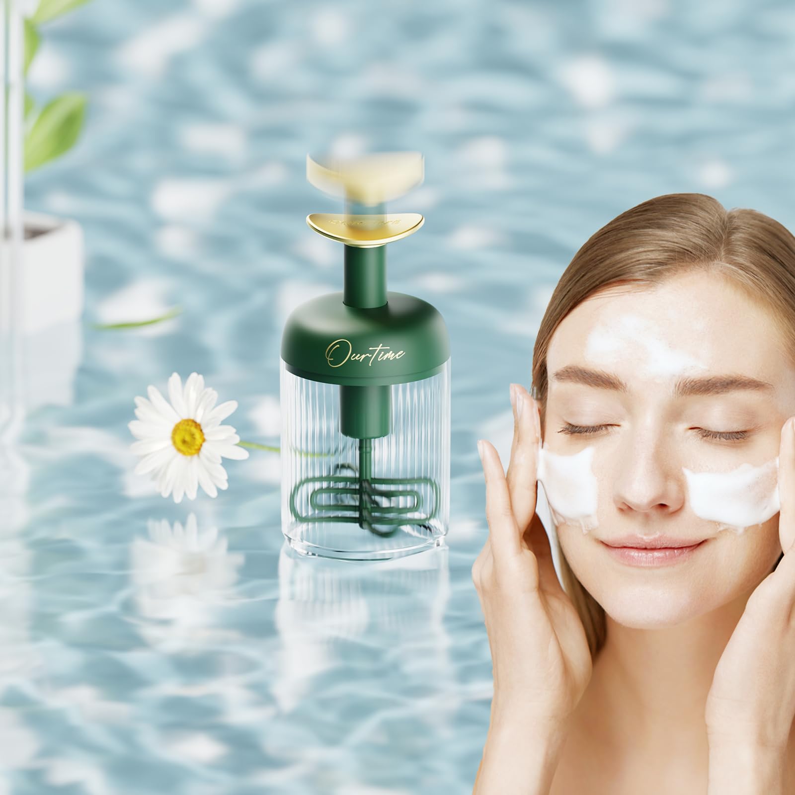 Premium Foam Maker for Face Wash - Big Cup Rich Lather Generator, Facial Cleanser & Skincare Tool (Black) - Perfect for Daily Skincare Routine & Spa-Like Experience at Home