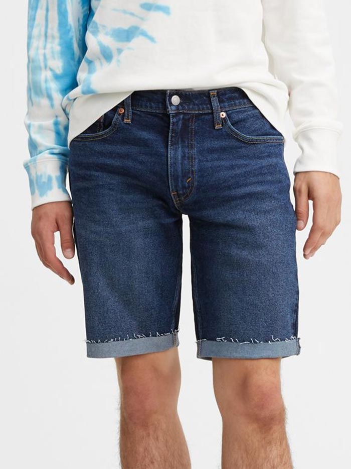 Levi's Men's 511 Slim Fit Cutoff Denim Shorts - Dark Wash Rind | Casual Summer Wear & Outdoor Activities
