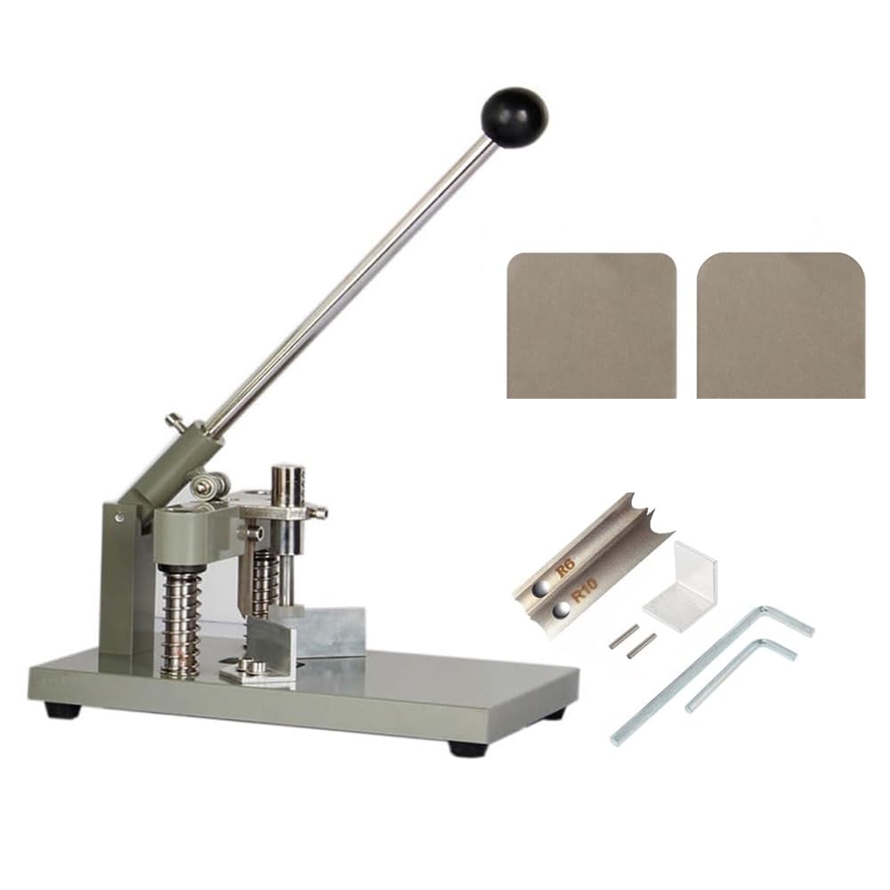 Heavy Duty Corner Rounder Punch Cutter - 2 Dies R6 & R10 (1.2in/30mm) for Paper, Business Cards, Photos | Office, School, Crafting, Scrapbooking | with Paper Holding Device & Durable Steel Construction