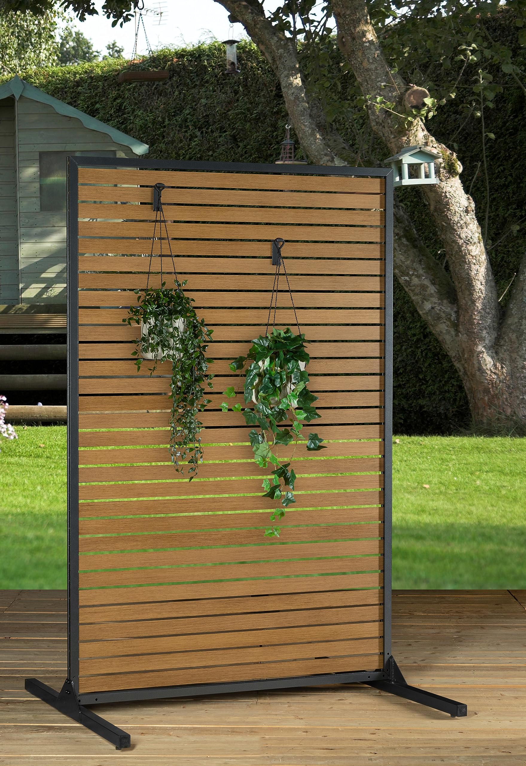Sojag 099-9167528 Outdoor Privacy Screen and Slat Panel Wall - Woodlike Finish for Patio, Deck, and Garden Privacy Protection | Weather-Resistant & Durable Design