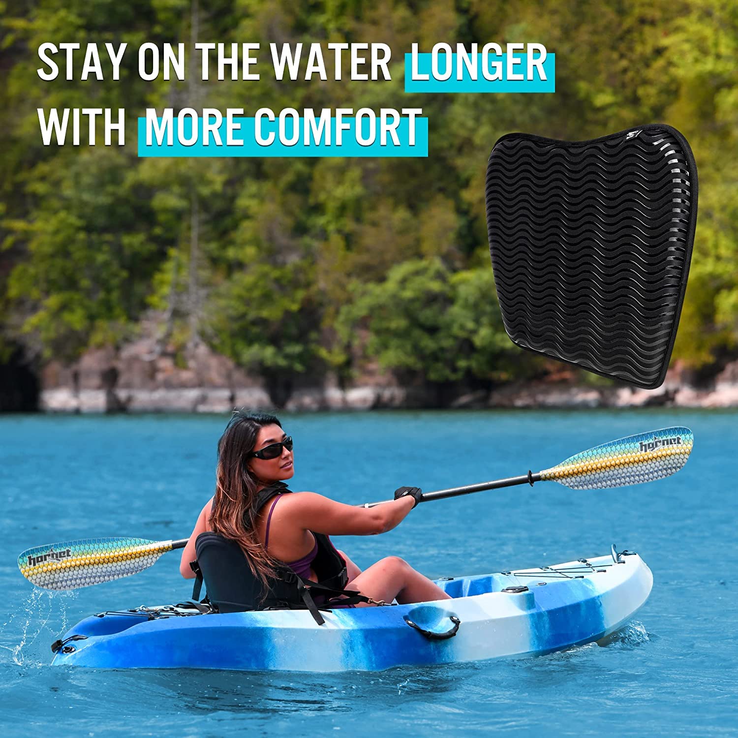 **Anti-Slip Kayak Seat Cushion (2 Pack) – Waterproof & Comfortable Kayak Accessories for Fishing, Ocean, Pedal Kayaks, Canoes & Boats – Ideal for Outdoor Adventures & Water Sports**