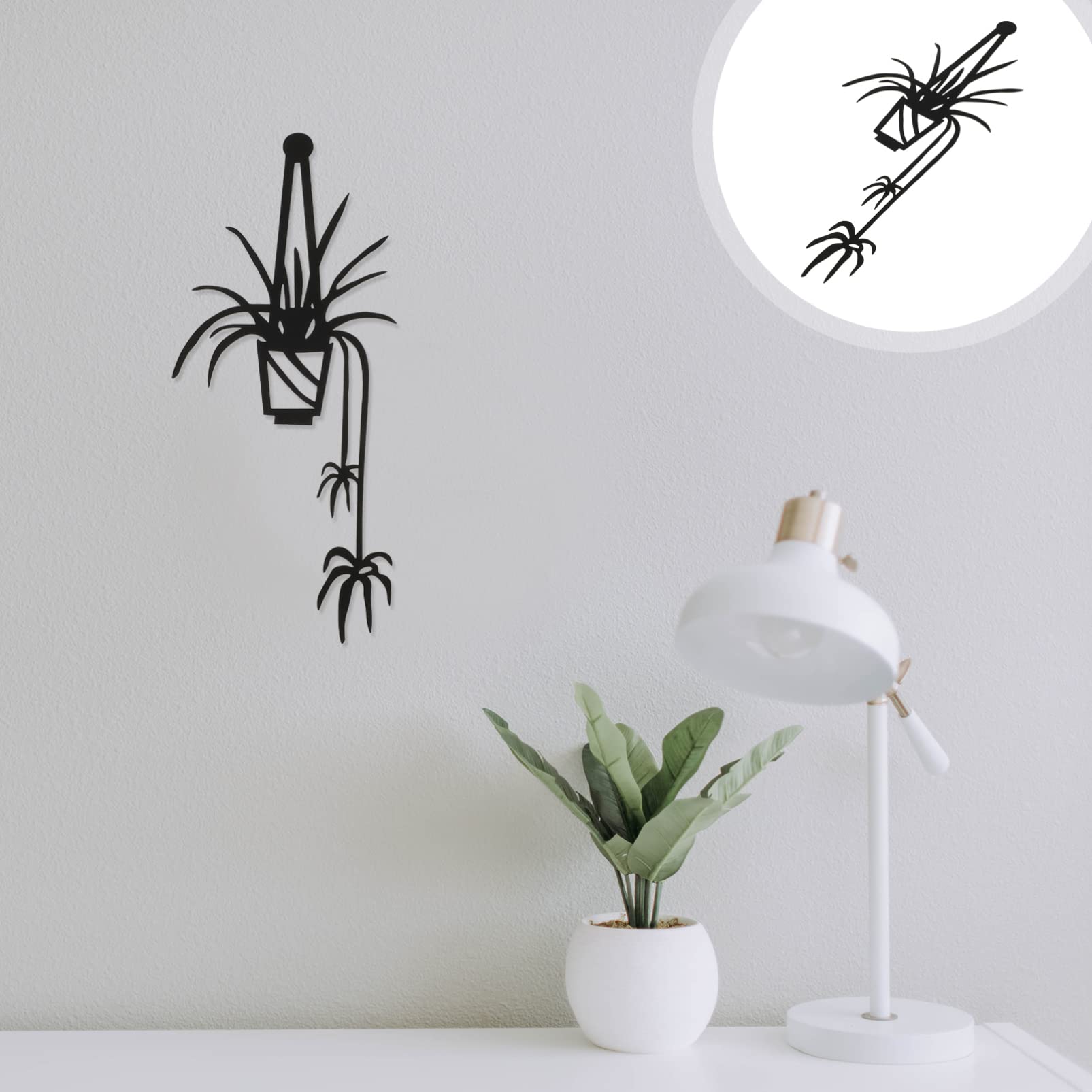 Metal Wall Vases - Wrought Iron Hanging Flower Pots for Kitchen & Home Decor