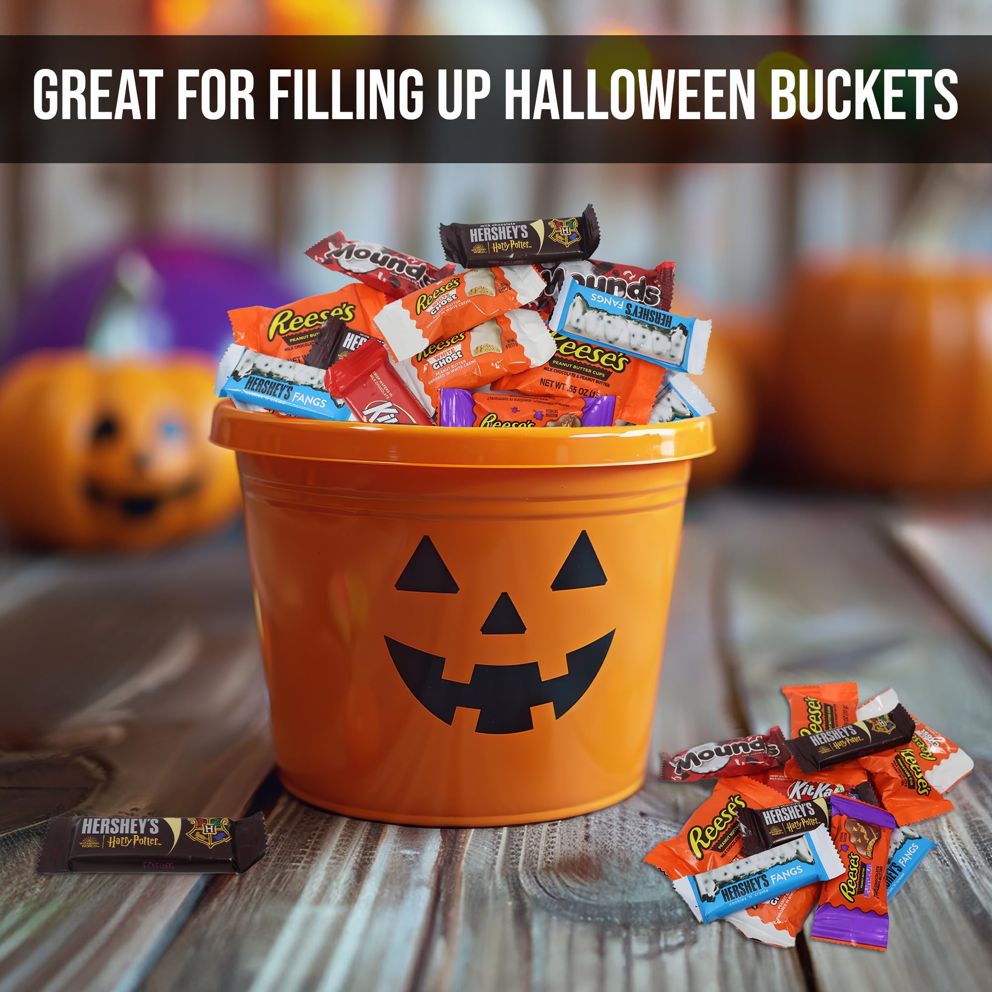Bulk Hershey Chocolate Candy Individually Wrapped - 4.5lb Milk Chocolate Party Candy Variety Mix for Halloween, Christmas, Birthday Party Favors, Office Snacks & Gift Baskets