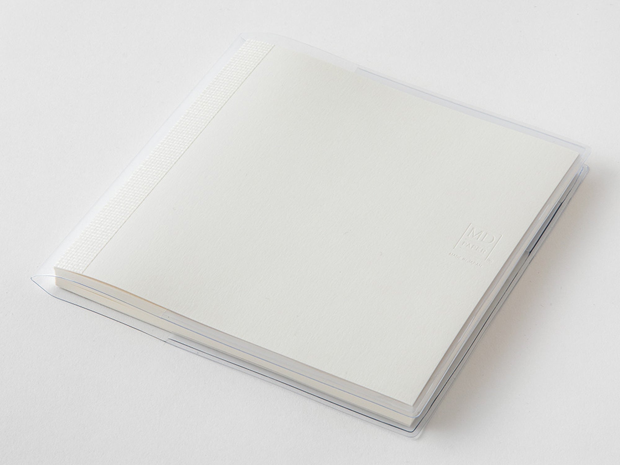 Midori MD Notebook A5 Square Grid Journal with Clear Cover - Perfect for Sketching, Note Taking & Bullet Journaling