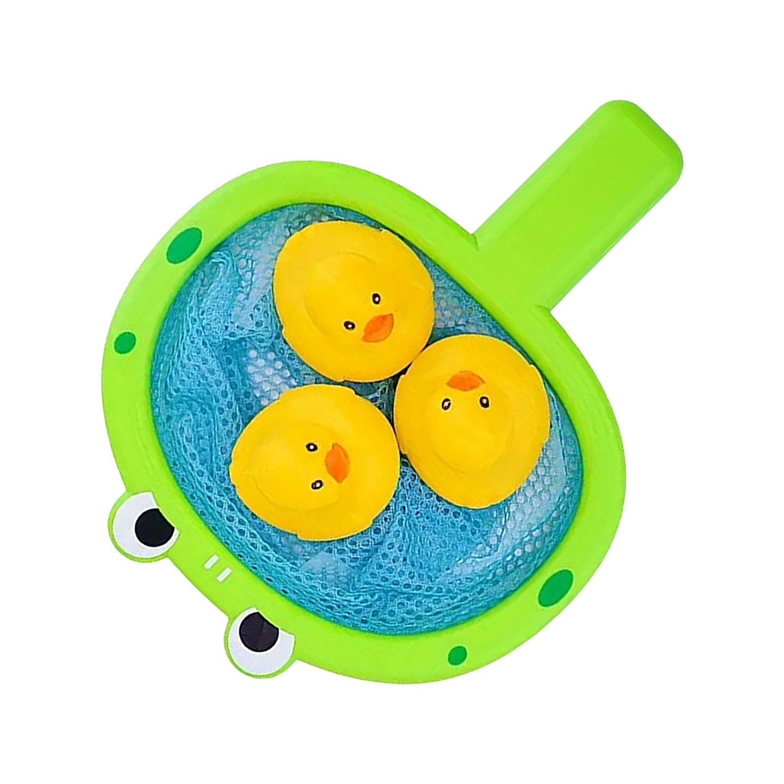 Cartoon Crab Duck Fishing Bath Toy with Net - Interactive Bathtub Fishing Game for Kids - Fun Water Play & Floating Bath Time Toy - Perfect for Toddlers & Preschoolers