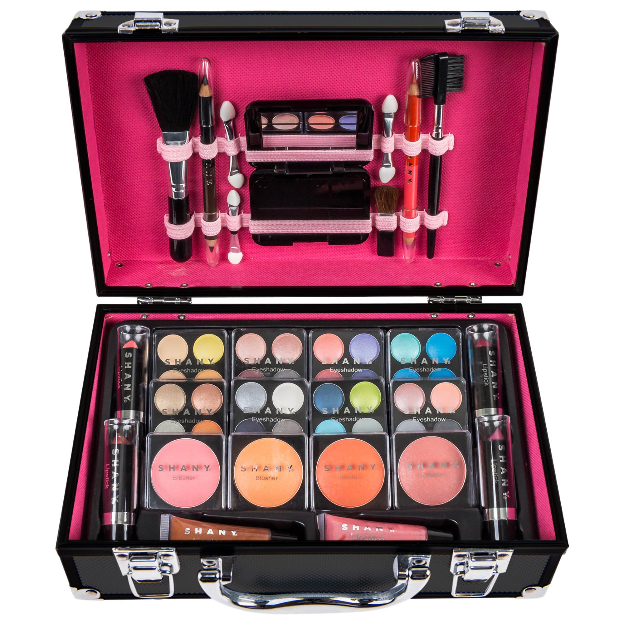 Professional Makeup Train Case with Carry Handle - Large Cosmetic Organizer for Makeup Artists & Travel - Perfect for Salon, Home Use & On-the-Go Touch Ups