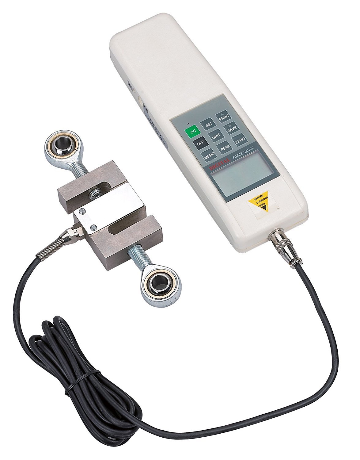 HF-1000N Digital Force Gauge Meter - Precision Push Pull Tester with External Sensor (HF-1KN/HF-1K) for Industrial Quality Control & Material Testing