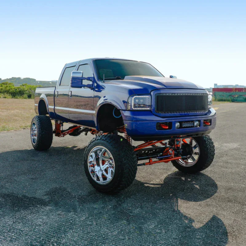 Alpharex Alphablack Multicolor Flow Series LED Headlights for 2005-2007 Ford Super Duty & Excursion - Upgrade Your Truck Lighting for Night Driving & Off-Road Adventures