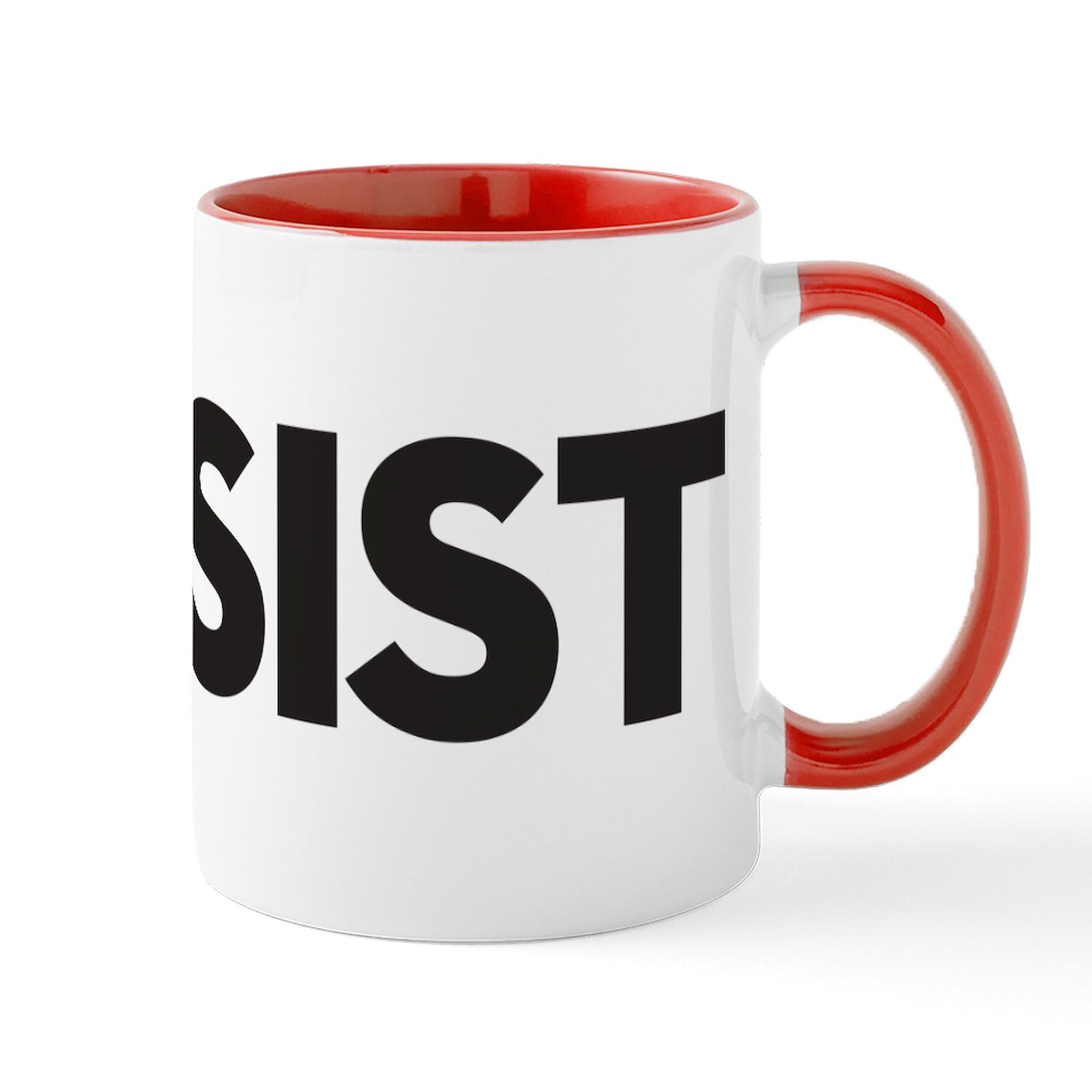 #RESIST 11 oz (325 ml) Ceramic Coffee Mug - White Political Statement Tea Cup with Handle, Perfect for Office, Home & Protest Rallies