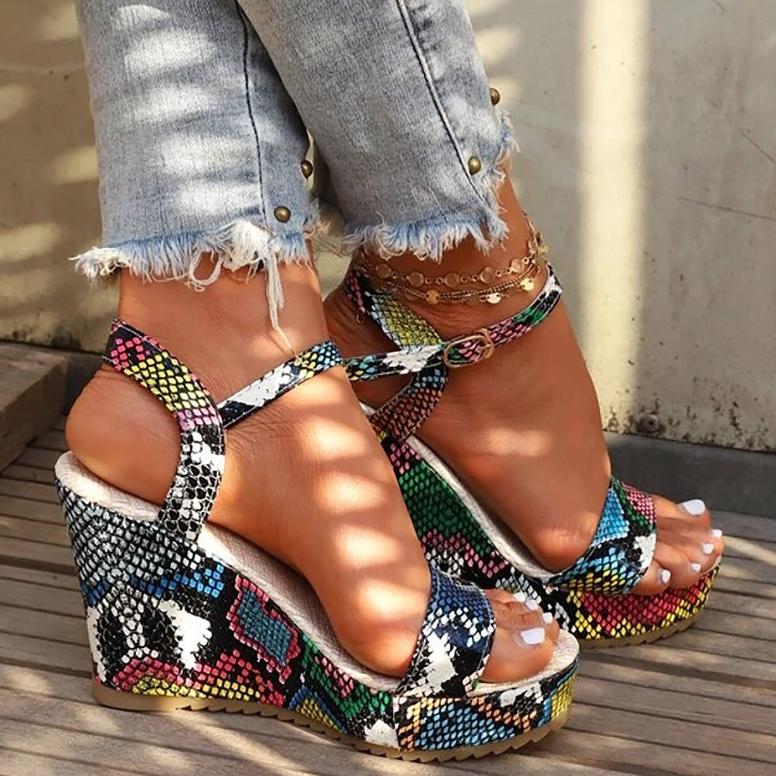 White Platform Boots Wedges Heels for Women - Size 12 Platform Sneakers & Heeled Sandals - Perfect for Casual Outfits, Parties, and Fashion Streetwear