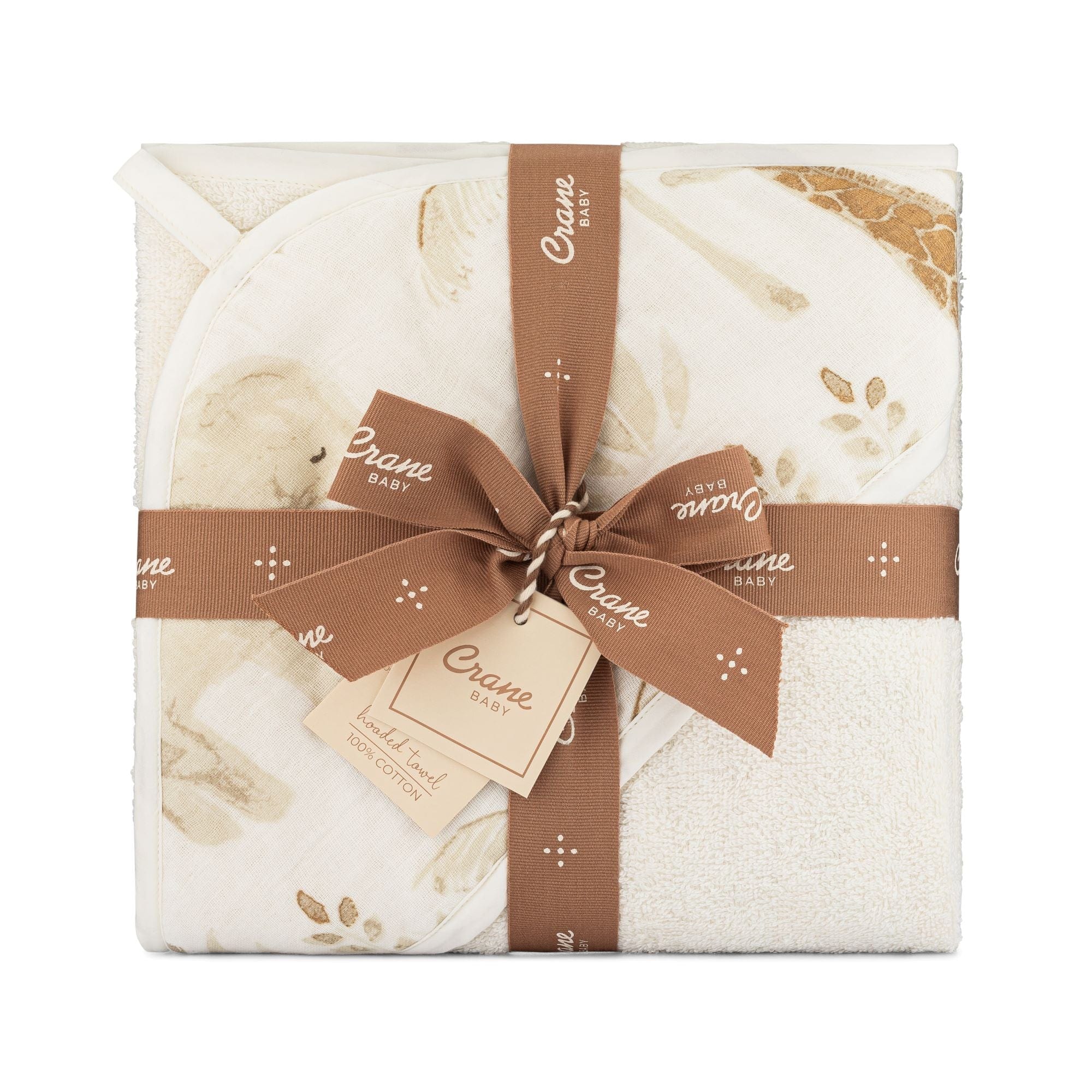 Baby Hooded Tower with Cute Safari Animal Print - Soft & Absorbent Infant Bath Towel for Newborns & Toddlers - Perfect for Bath Time, Swimming & Beach Outings