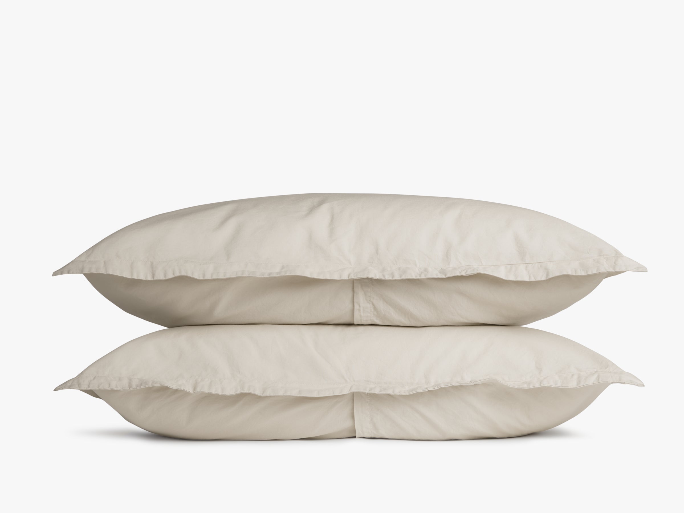 Premium Percale Sham Set (Bone) - 100% Cotton Pillow Covers for Ultimate Comfort - Perfect for Bedroom Decor, Guest Rooms & Luxury Hotels