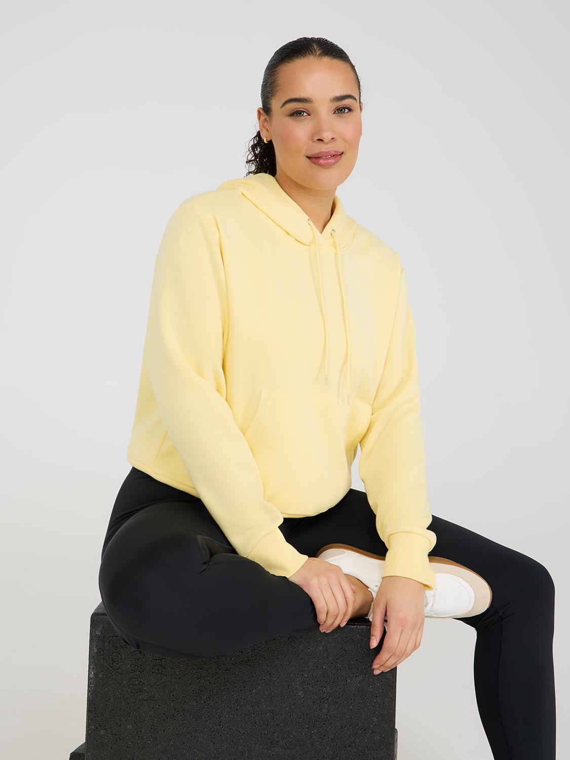 Women's High Waist Fleece Hoodie - Cozy Winter Pullover for Outdoor Activities & Lounge Wear