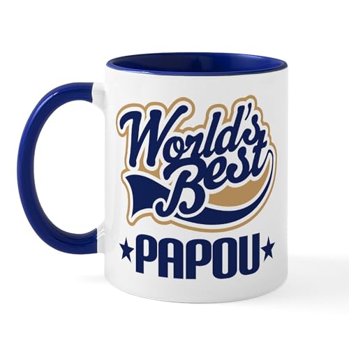 White/Navy Inside - Papou (Worlds Best) Mug
