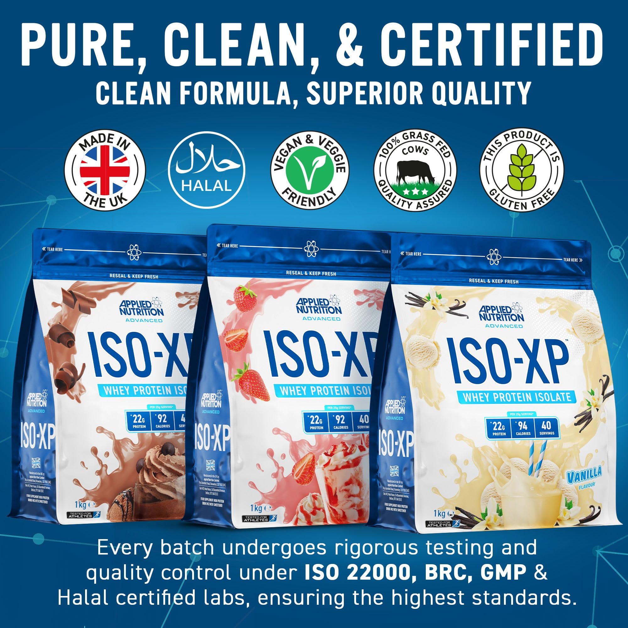Applied Nutrition ISO XP 1kg Whey Protein Powder - Premium Muscle Recovery & Growth Supplement for Athletes & Bodybuilders | Post-Workout & Gym Nutrition