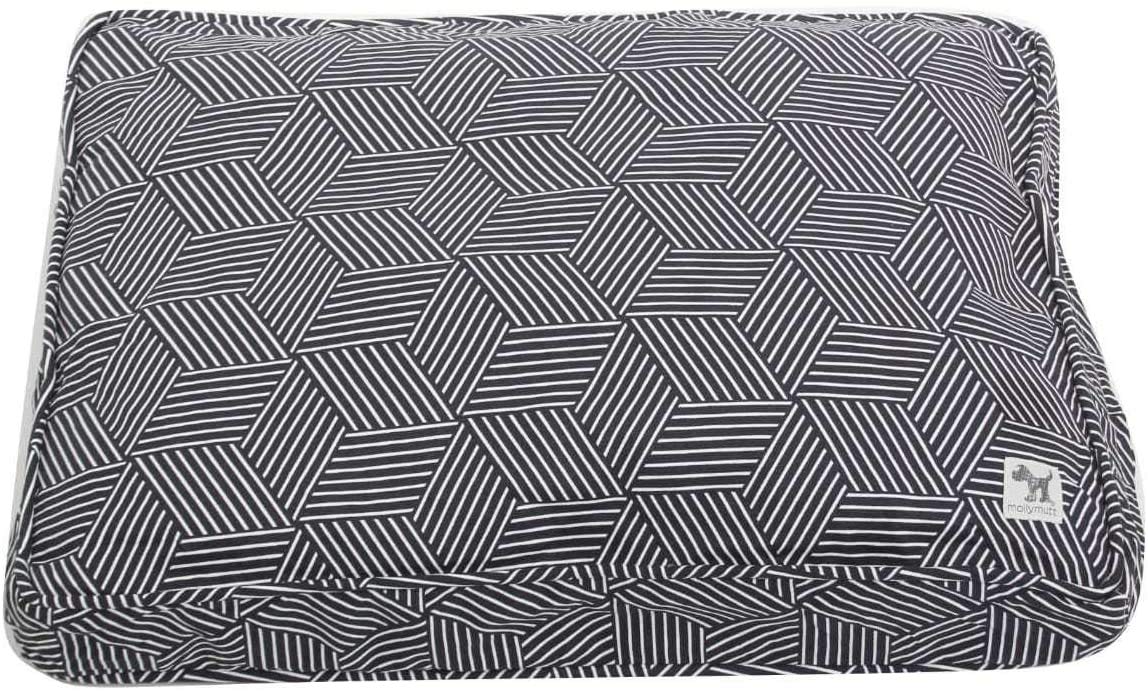 Molly Mutt Sheepy Wool Crate Mat - 100% Cotton Canvas Dog Bed Cover with Natural Temperature-Regulating Wool Insert - Soft & Supportive Pet Bed for Large Dogs (48