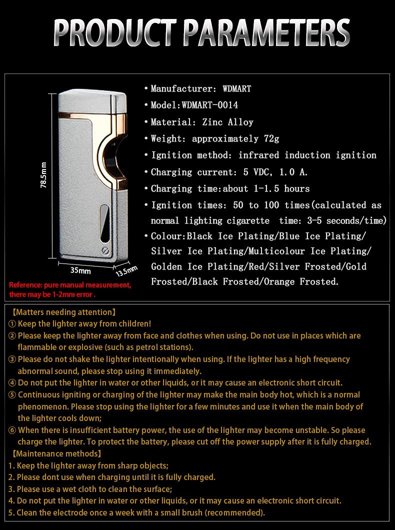 USB Rechargeable Windproof Plasma Arc Lighter with Power Display - Metal Infrared Induction Electric Lighter for Camping, Hiking, Emergency & Outdoor Activities (Red)
