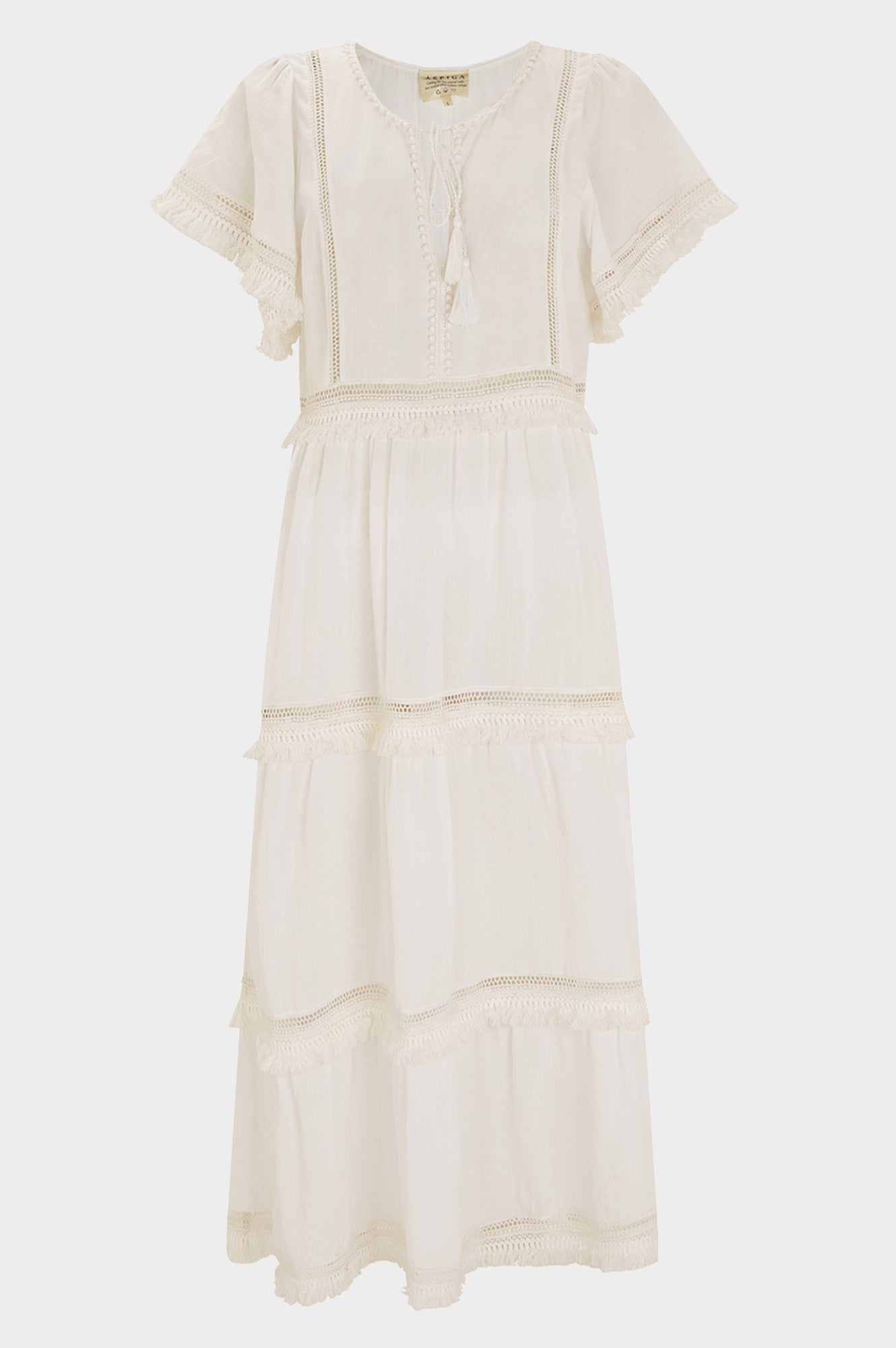 Elegant White Malaya Kaftan Dress - Flowy Boho Maxi Dress for Women | Perfect for Beach Vacations, Summer Parties & Resort Wear