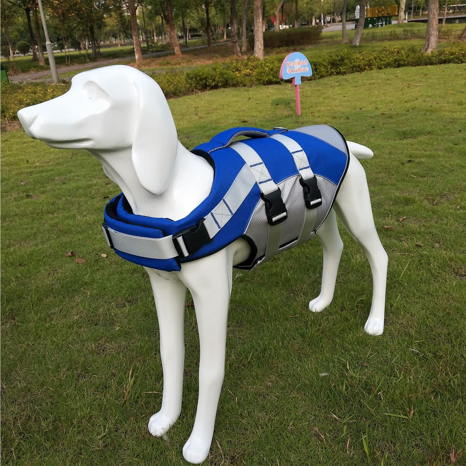 Premium Reflective Dog Life Jacket - Ripstop Swimming Vest with Handle for Safety | Ideal for Swimming, Pool, Beach & Boating | Durable Pet Flotation Device for Water Activities