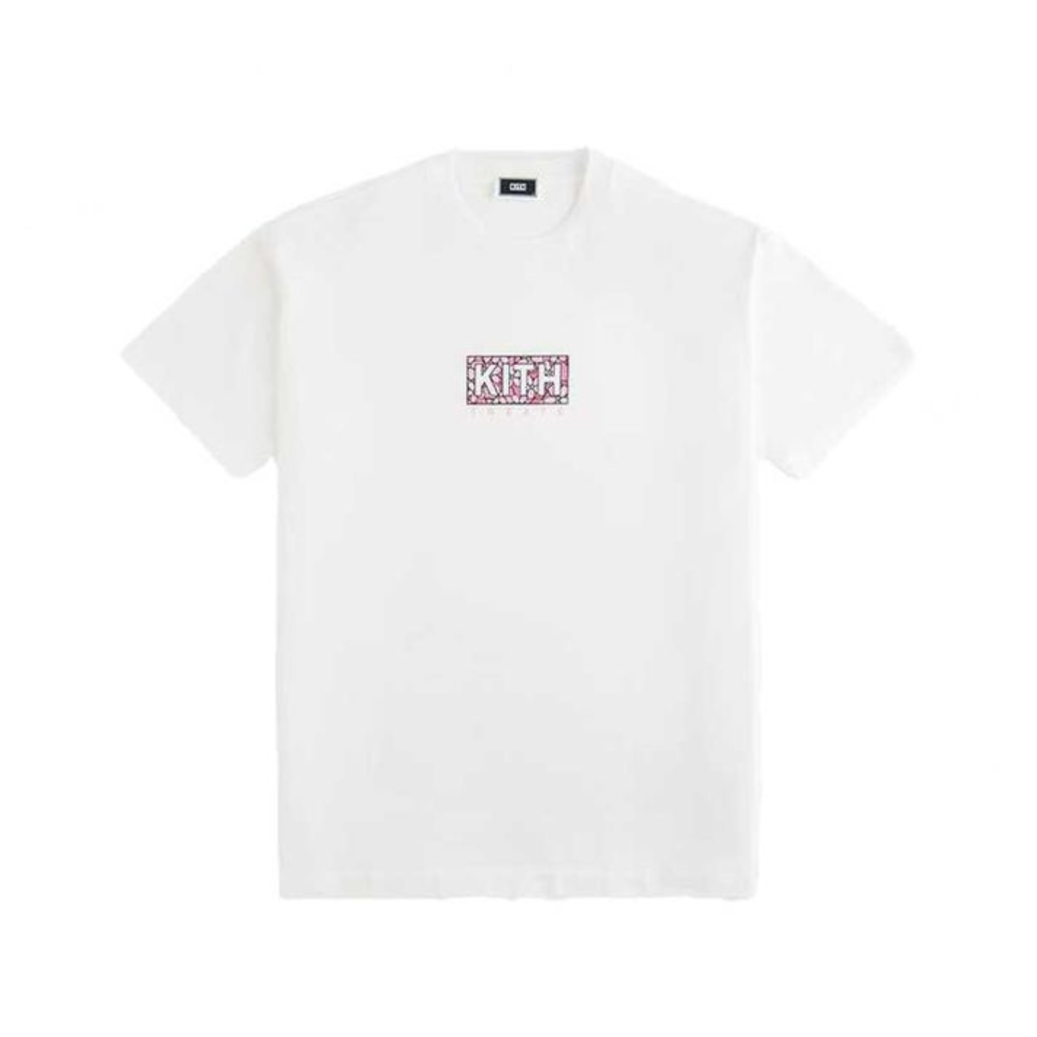 Kith Treats Mosaic Sakura Graphic T-Shirt for Men - White Cotton Short Sleeve Tee - Casual Streetwear & Spring Fashion Outfits