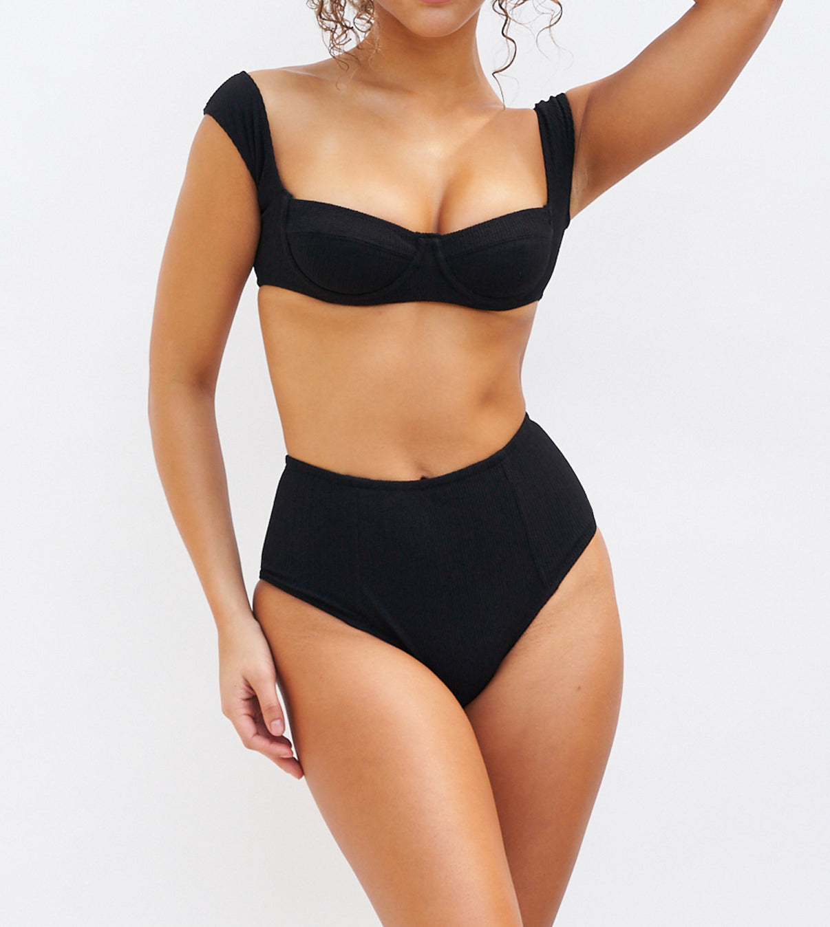 South Pacific Black Textured Bottom - Stylish and Comfortable for Beach, Pool, and Summer Outings