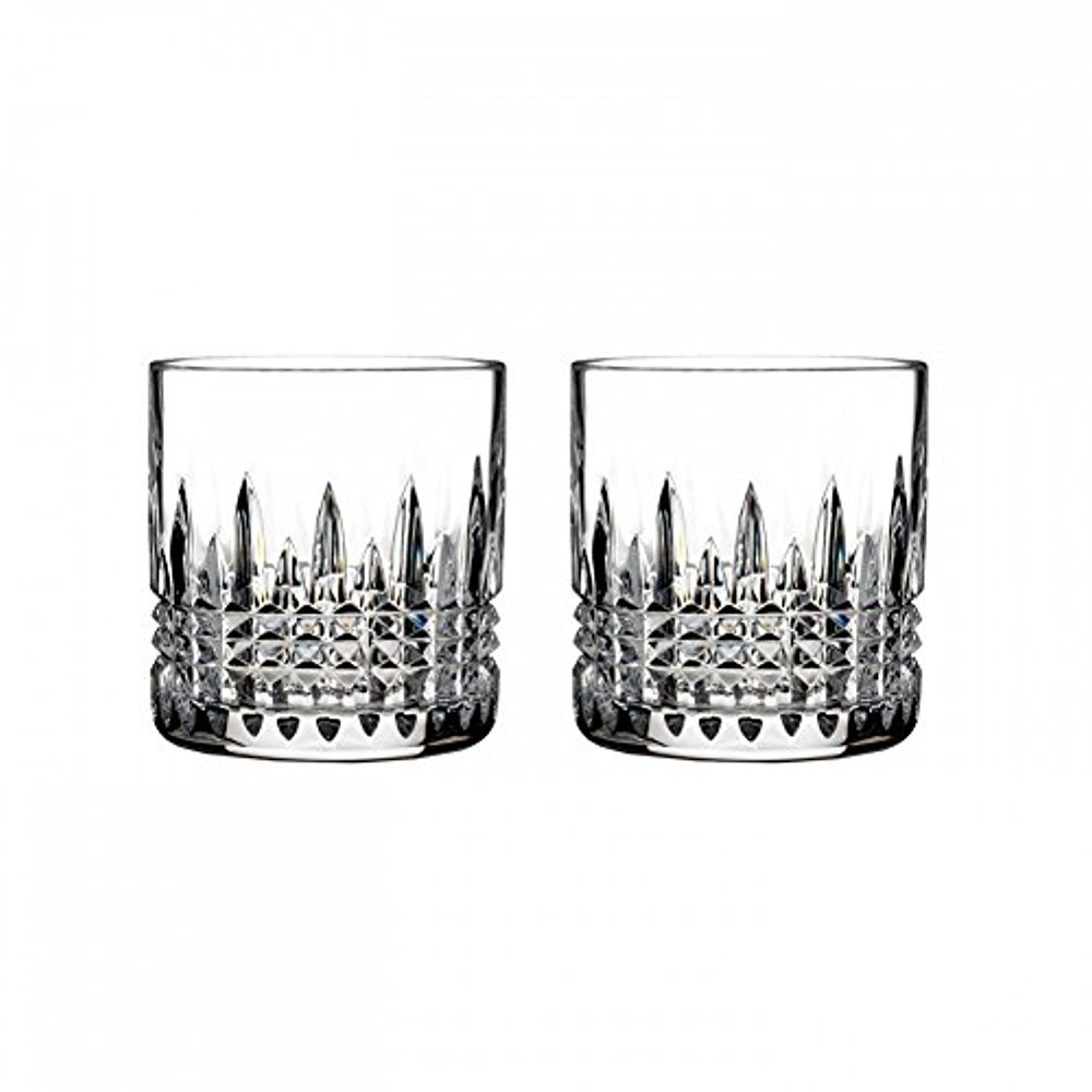 Waterford Connoisseur Lismore Diamond Straight Tumbler Set of 2 - Premium Crystal Glassware for Whiskey, Cocktails & Elegant Entertaining