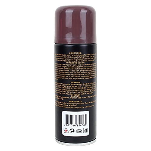 HUDA GIRL BEAUTY Professional 1 Day Temporary Hair Color Spray with Argan Oil, Botox, Keratin & Collagen - Brown (125ml) | Washable Hair Color for Parties, Halloween & Costume Events | Vegan & Cruelty-Free Hair Chalk Spray