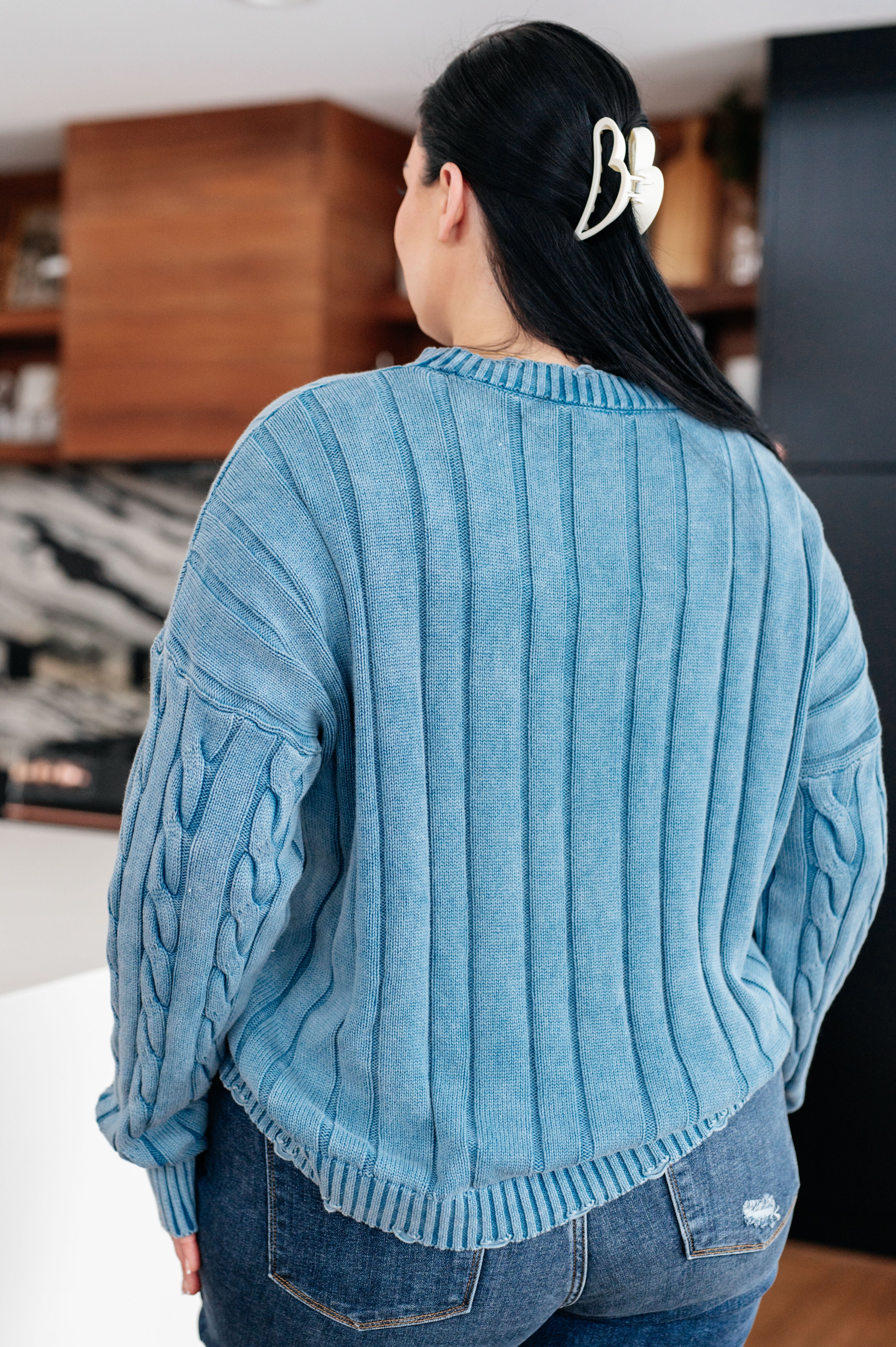 Cozy Cable Knit Sweater for Women - Soft Winter Pullover for Casual & Office Wear