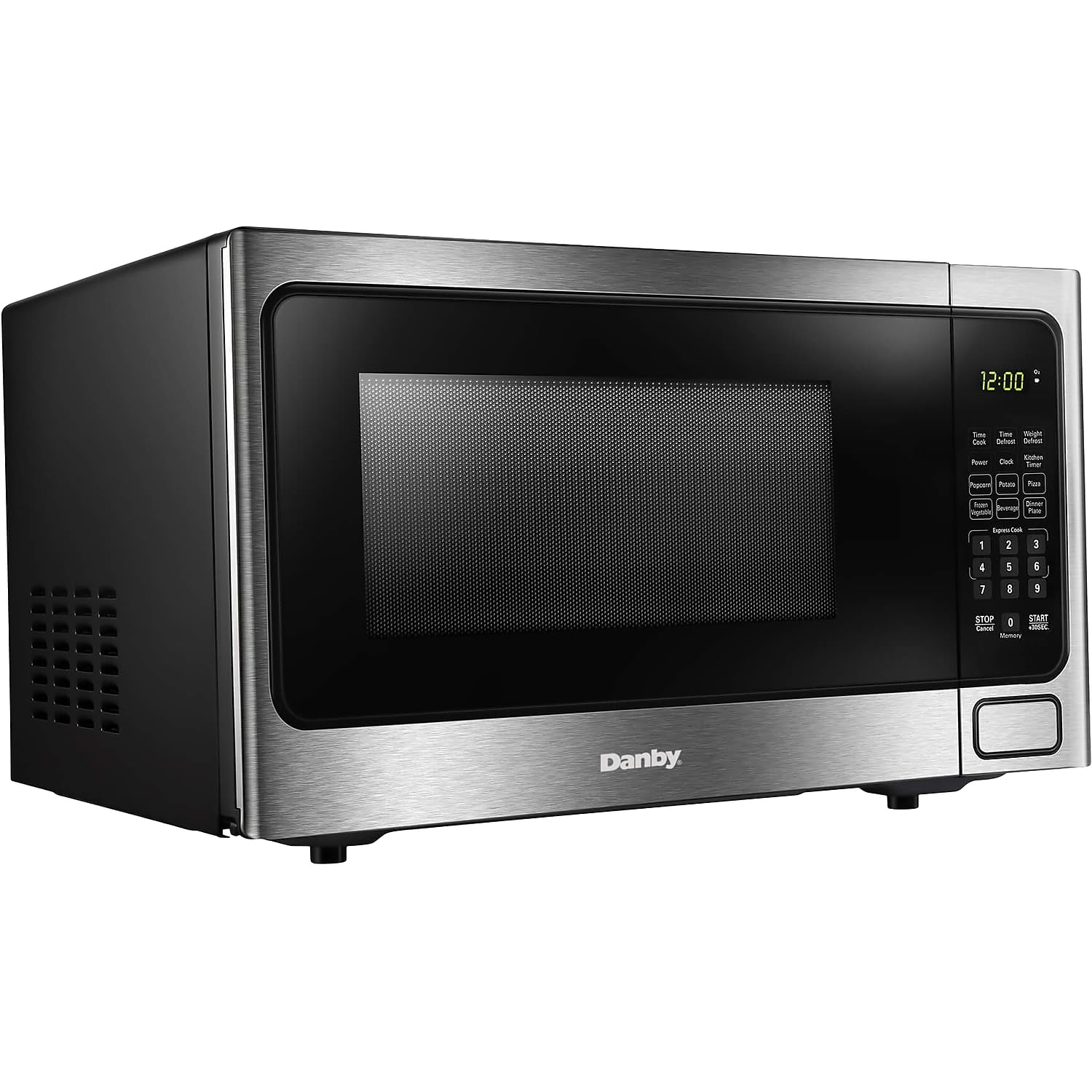 Danby DDMW1125BBS 1.1 Cu. Ft Compact Countertop Microwave Oven - Stainless Steel Design for Small Kitchens, Dorms & Office Spaces