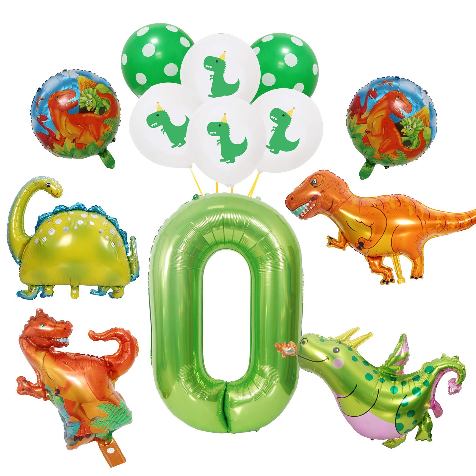 Dinosaur Balloons for Parties - Helium Mylar Jungle Balloons for Birthday, Wedding, Graduation & Baby Shower Decorations - Dinosaur Theme Party Supplies - Perfect for Kids' Birthday Parties, Themed Events & Jungle Decor