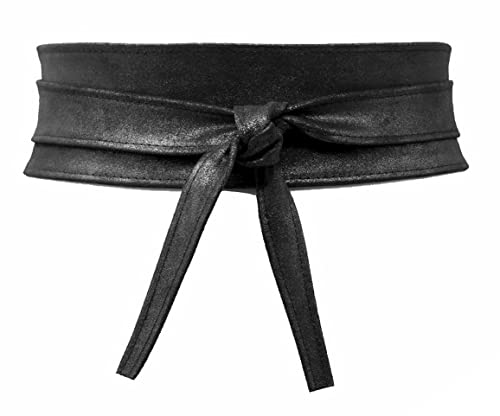 Black Shinny Suede