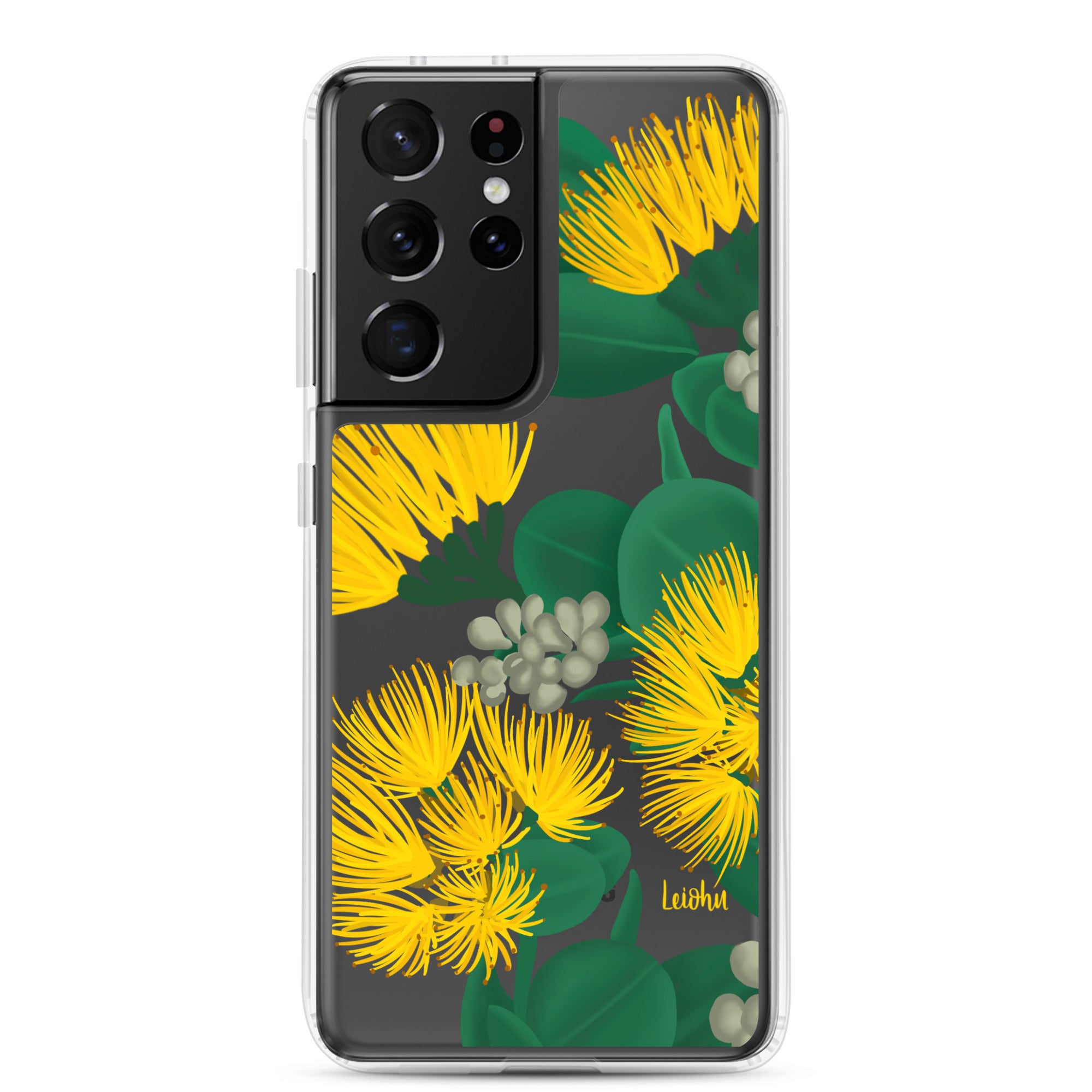 Ōhi'a Lehua Melemele Yellow Flower Clear Protective Case for Samsung Galaxy [Model] - Durable Slim Cover for Everyday Use & Travel