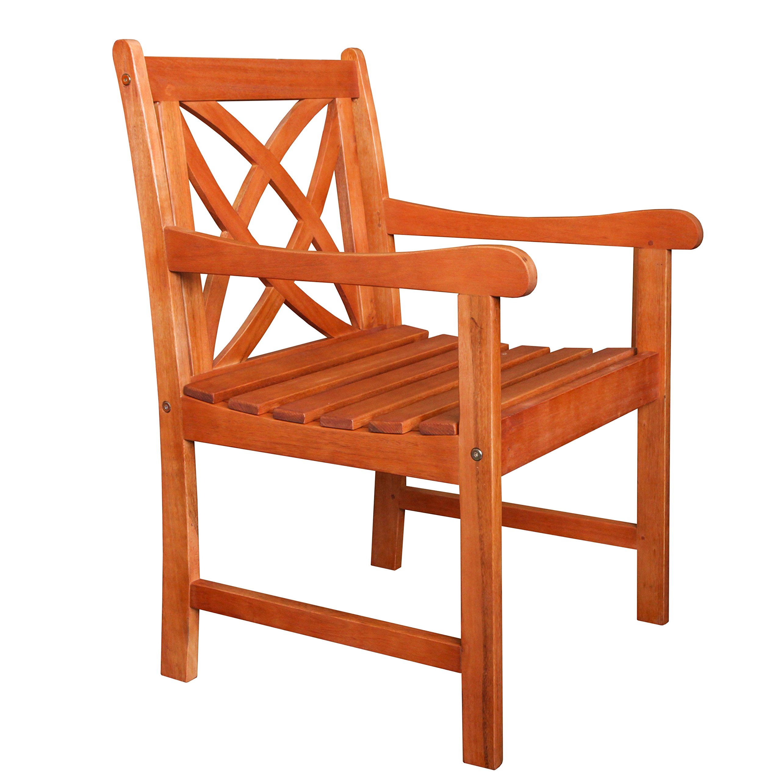 VIFAH Malibu Outdoor Garden Armchair - Weather-Resistant Patio Lounge Chair for Backyard, Poolside, and Deck - Comfortable Relaxation Furniture for Garden, Terrace, and Outdoor Living Spaces
