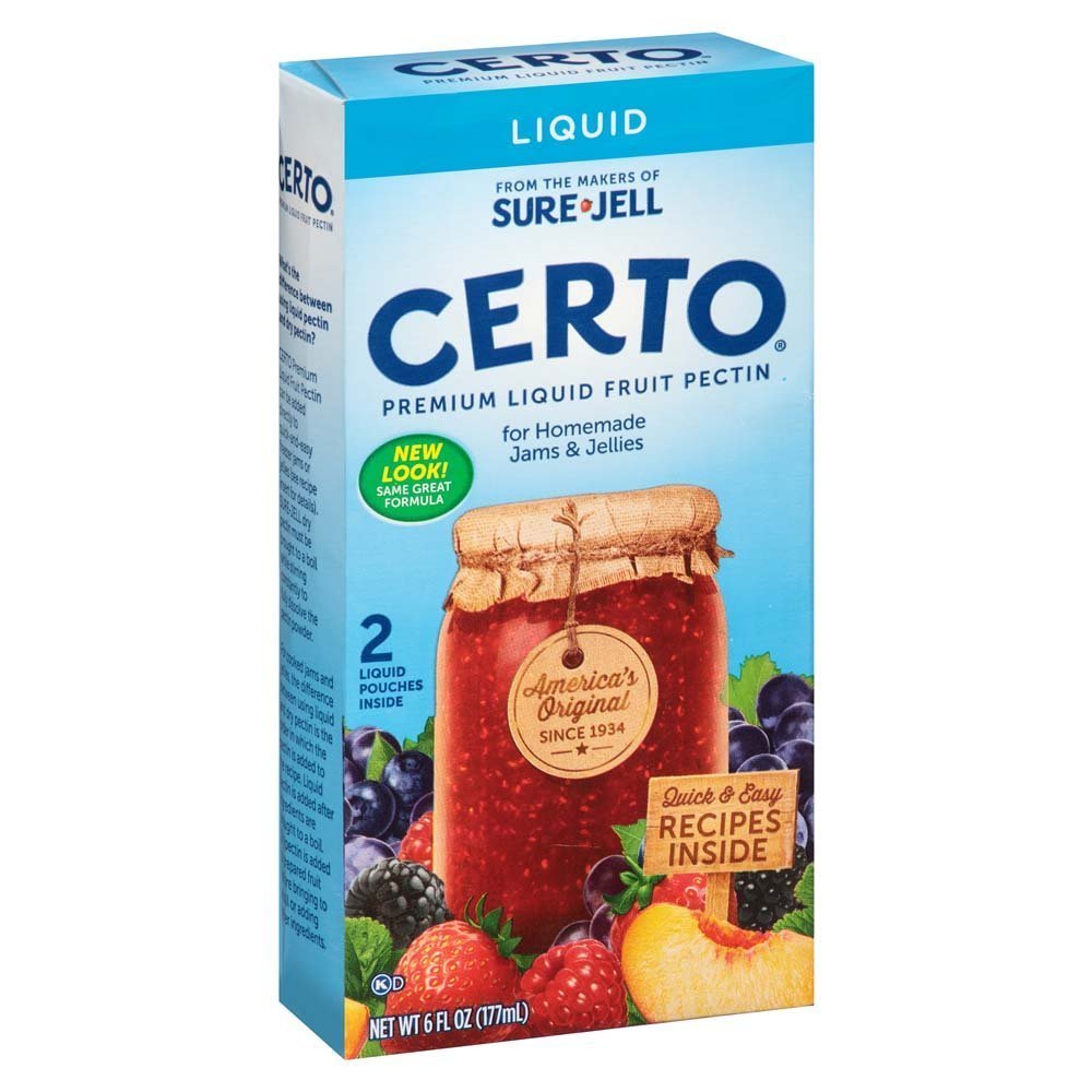 Premium Liquid Fruit Pectin for Canning & Jam Making - Certo 6oz (Pack of 6) - Perfect for Homemade Jellies, Preserves & Desserts