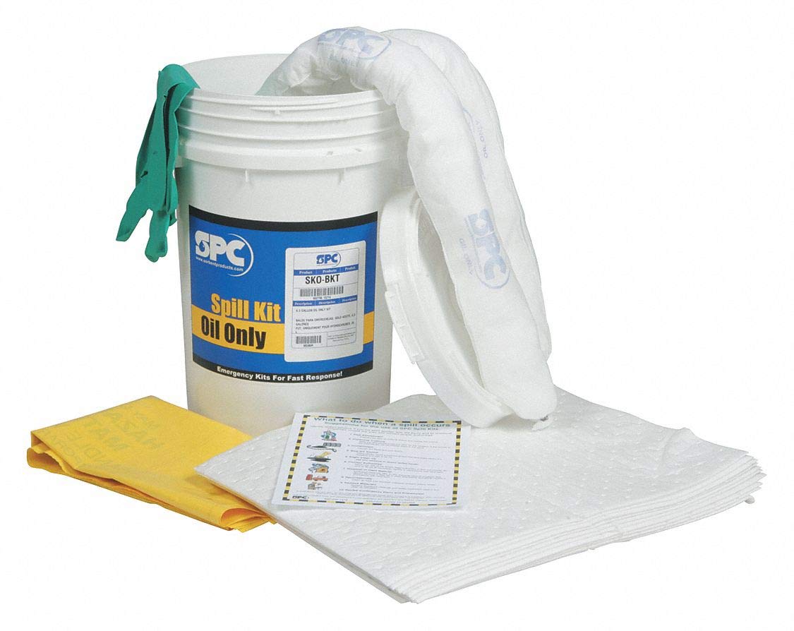 Oil Spill Kit for Industrial & Marine Use - Absorbent Pads, Socks & Pillows for Fast Cleanup - EPA & OSHA Compliant | Ideal for Workshops, Garages & Emergency Response
