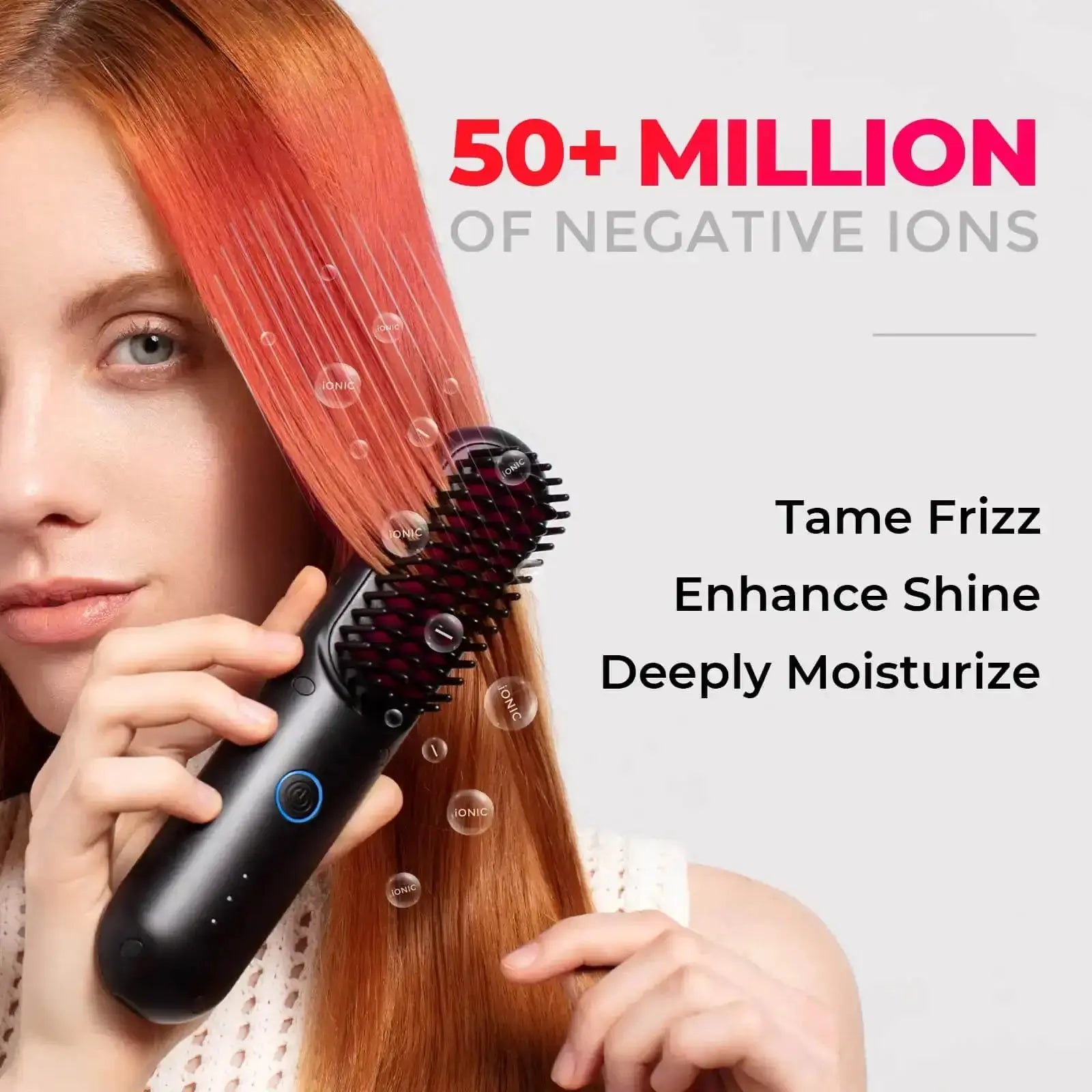 TYMO Portable Hair Straightener Brush - 2-in-1 Flat Iron & Styler for Smooth & Shiny Hair | Travel-Friendly, Fast Heating | Perfect for Home, Salon & On-The-Go Styling