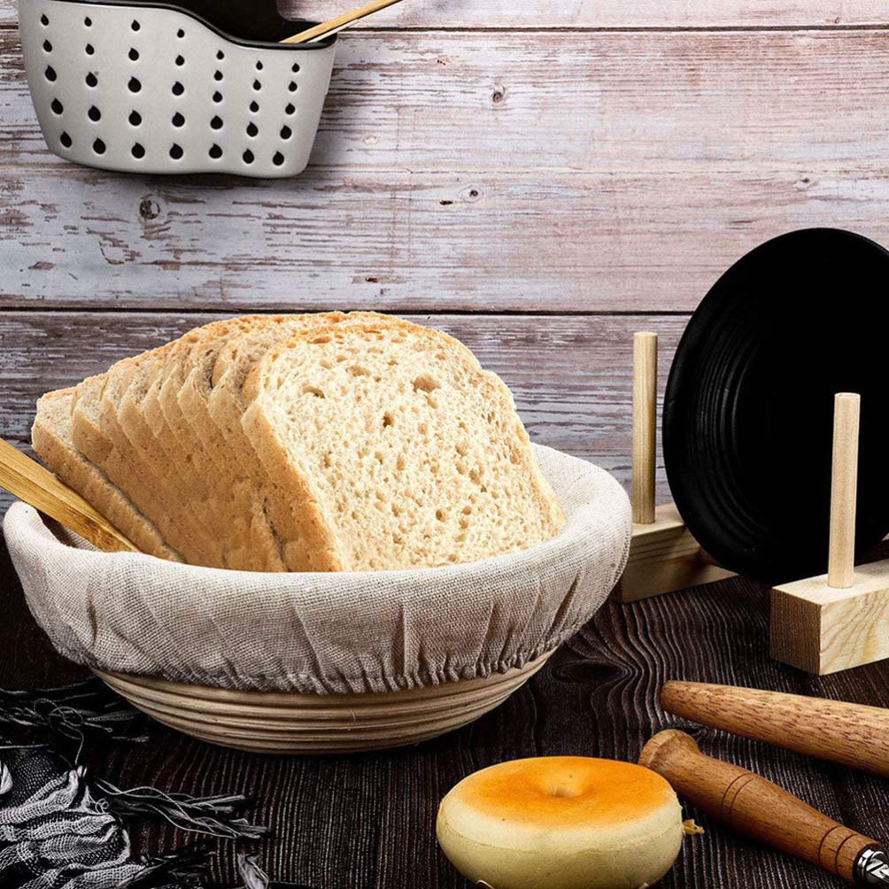 Hemoton 6-Piece Bread Proofing Basket Liner Set - Cotton Linen Dough Rising Basket Covers for Sourdough Baking, Kitchen Utensils & Bread Making Accessories - Perfect for Home Bakers and Artisan Bread Lovers