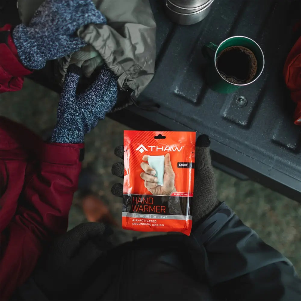 Thaw Disposable Hand Warmers - Large Size (10 Pairs) | Long-Lasting Heat for Outdoor Activities, Hunting, Skiing & Winter Sports