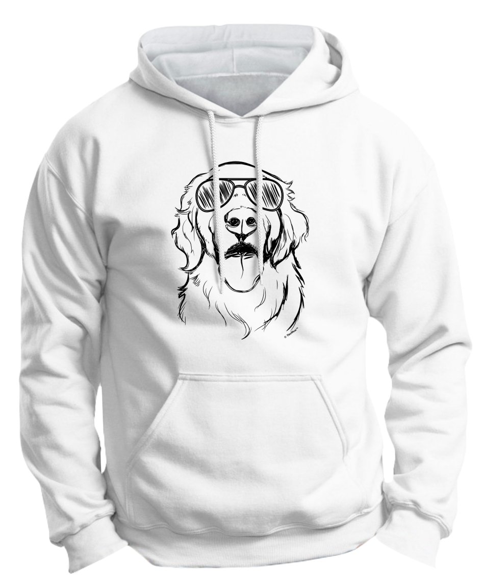 Premium Golden Retriever Hoodie Sweatshirt with Sunglasses - Cute Dog Lover Gifts for Men & Women - Perfect for Pet Owners, Dog Walks, and Birthday Presents