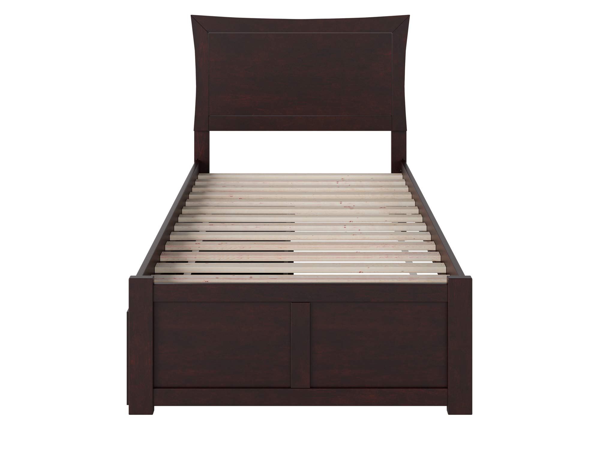 AFI Metro Platform Bed with Footboard, Storage Drawers & USB Charger - Modern Queen/King Size Bed Frame for Small Spaces, Bedroom Storage Solution with Convenient Charging Station