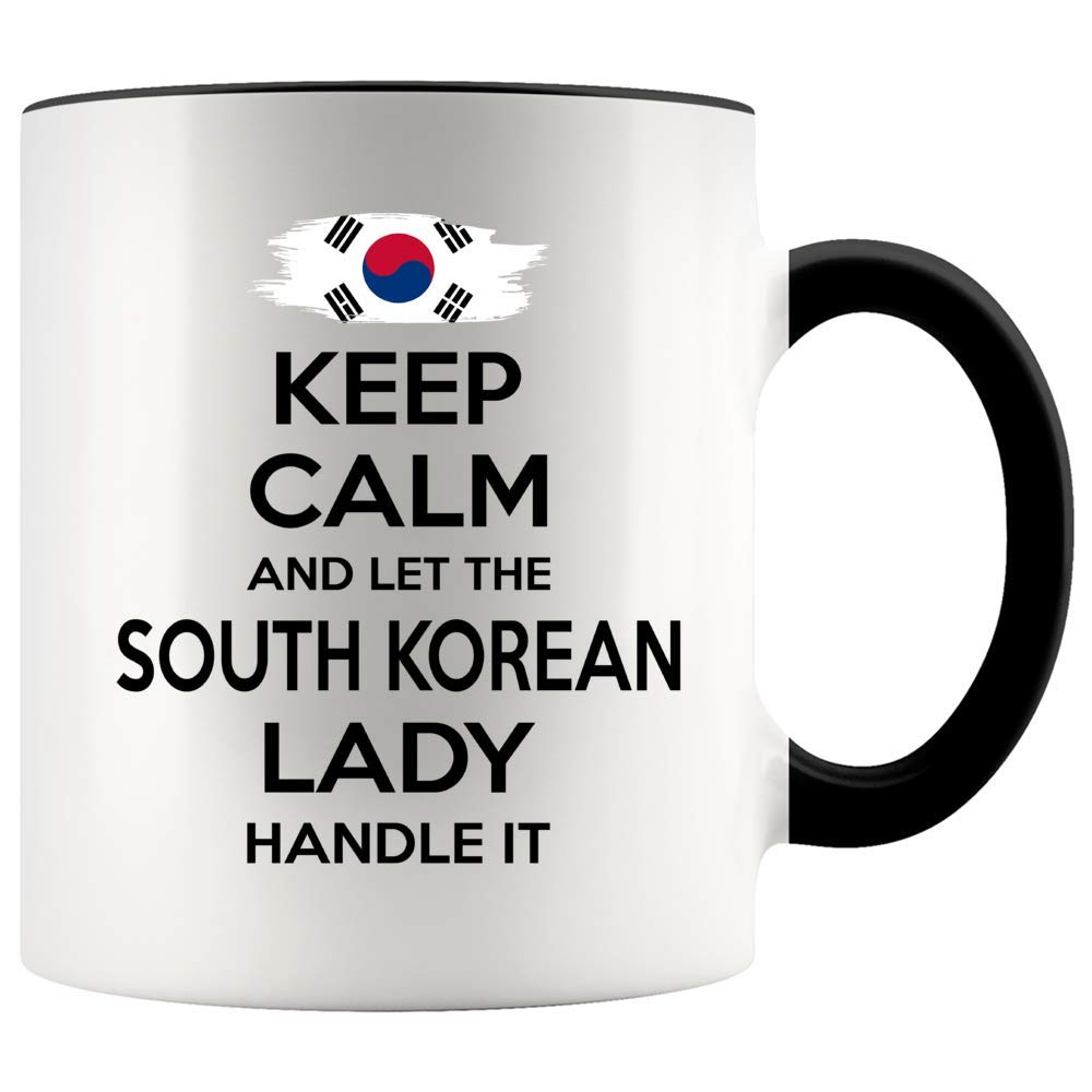 11oz Keep Calm And Let The South Korean Lady Handle It Ceramic Mug - Perfect Gift for Women, Grandma, Mom, Aunt, Girlfriend - Great for Coffee, Tea & Office/Home Use