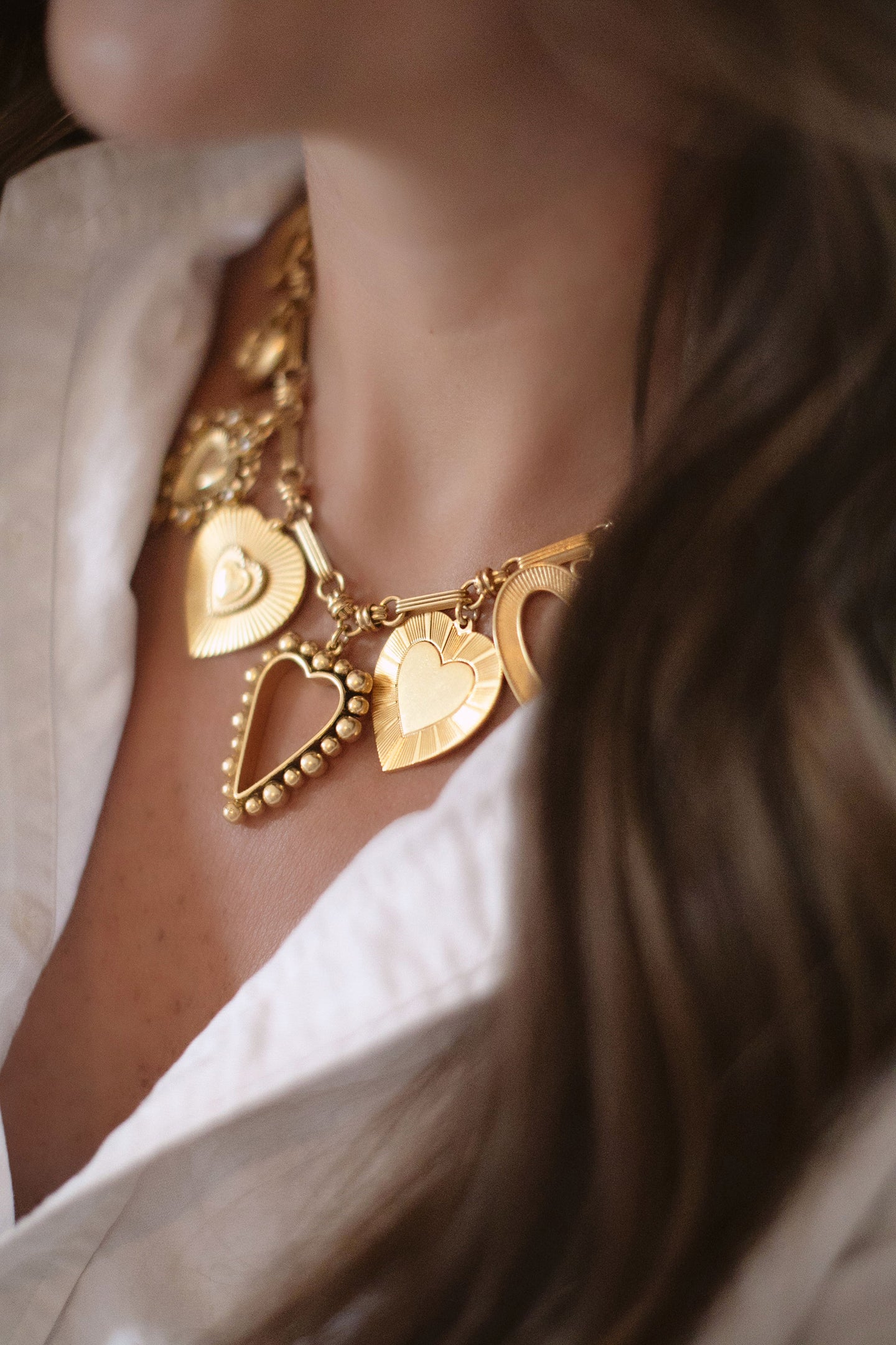 Brinker & Eliza Queen of Hearts Necklace - Elegant Gold Plated Heart Pendant for Women | Perfect Gift for Valentine's Day, Anniversary & Special Occasions