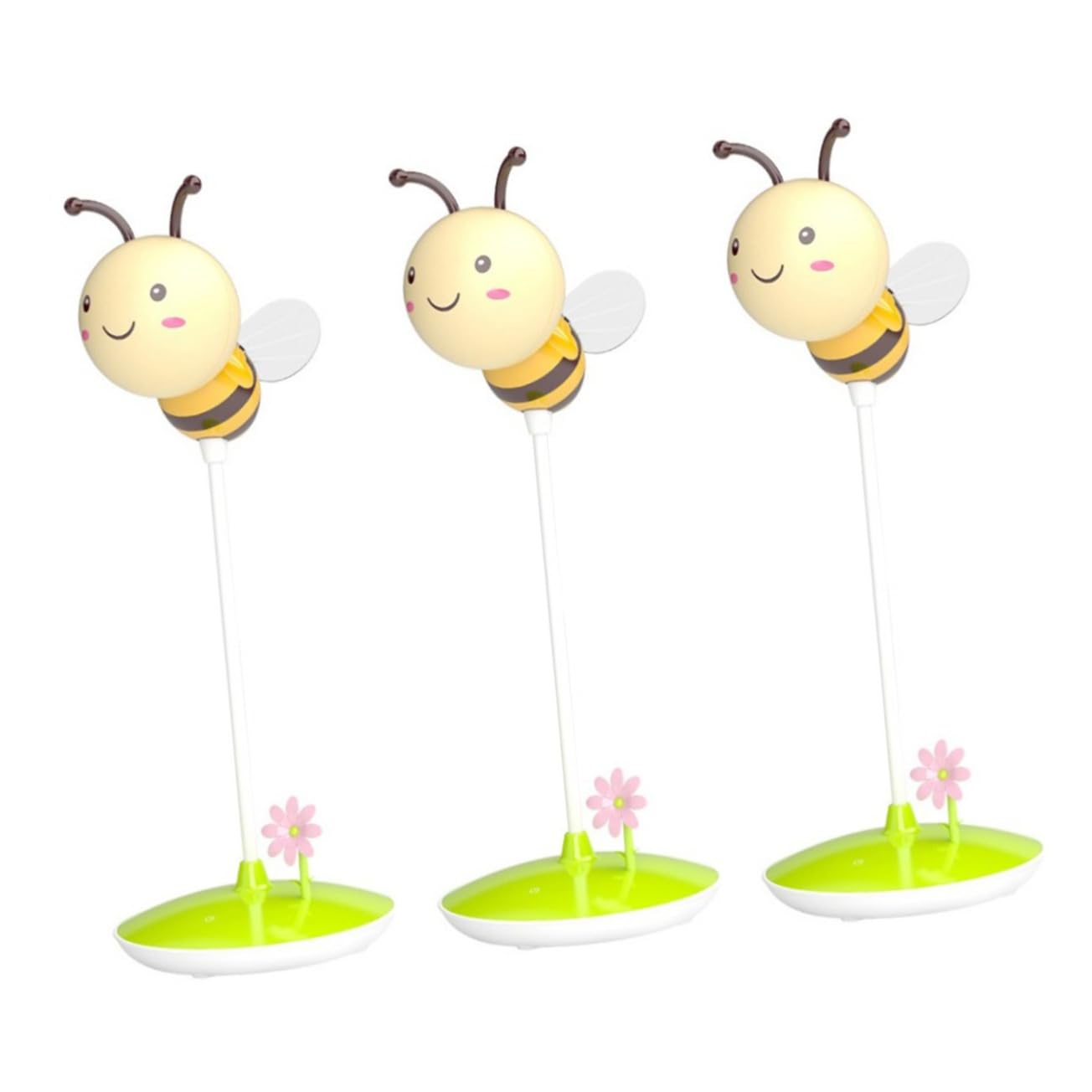 Artibetter 3-Pack LED Bee Night Light with Timer & Touch Control - Soft Glow Night Lamp for Kids, Nursery, Bedroom, Living Room | Perfect for Bedtime, Feeding, Nighttime Safety & Decor