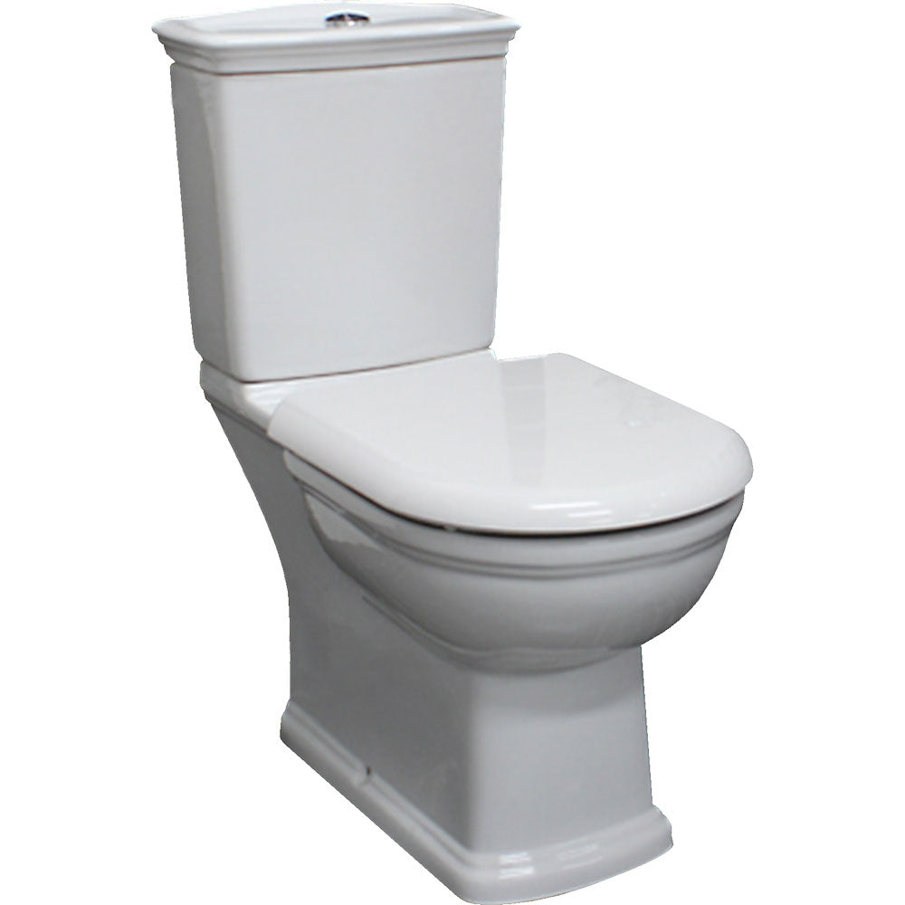 Fienza Rak Washington Close Coupled Toilet Suite with P-Trap in White - Perfect for Modern Bathroom Renovations and Space-Saving Installations